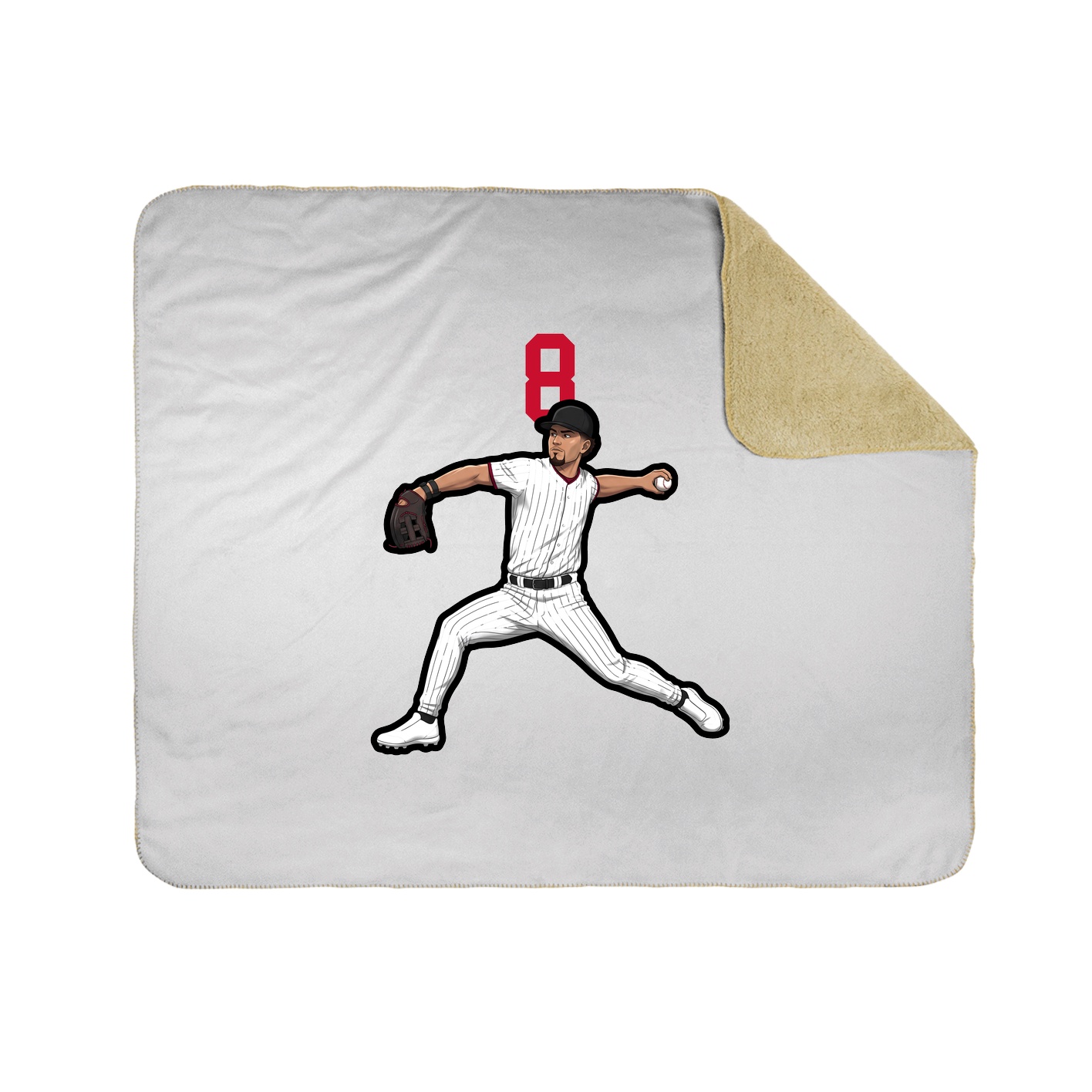 Throw Blanket — Number Top in White