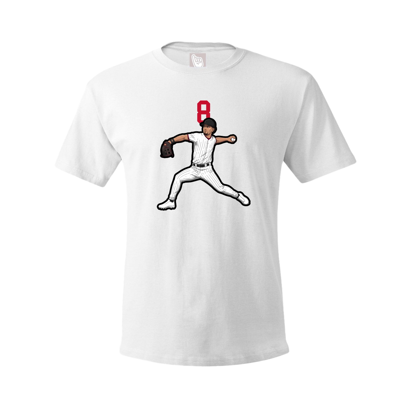 Youth Tee — Number Top in White