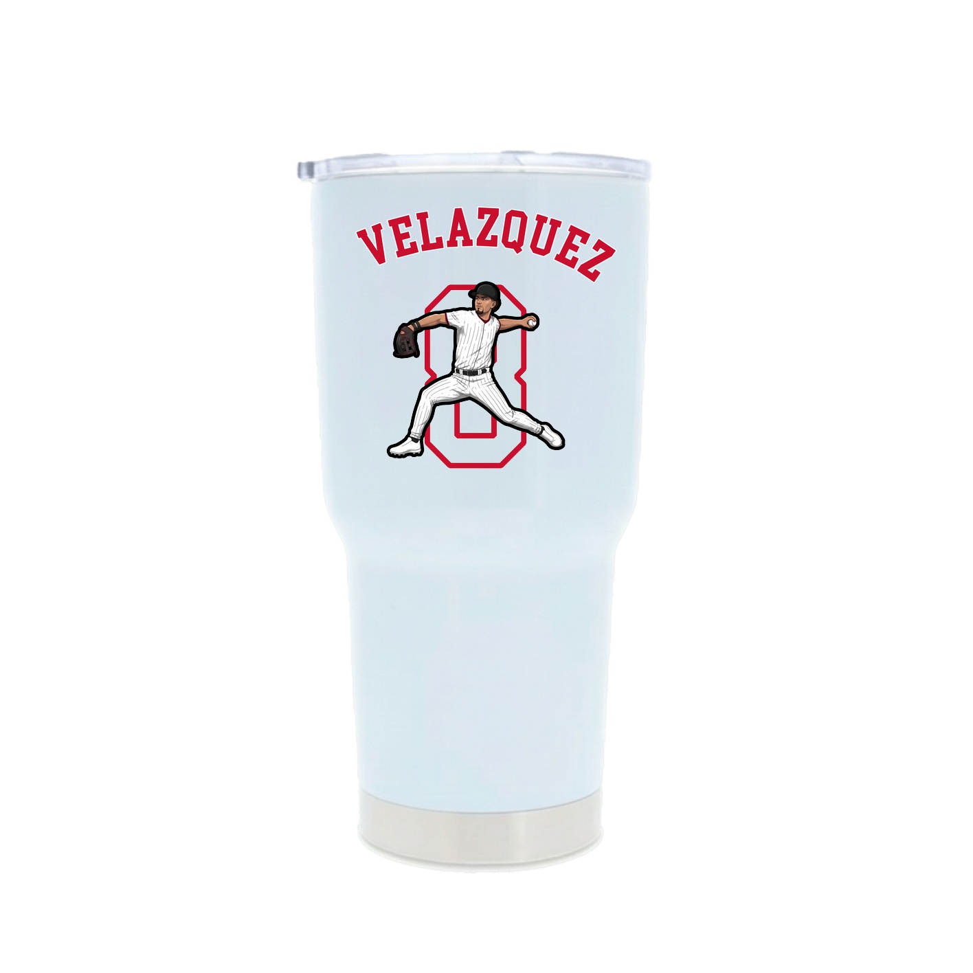 30oz Stainless Steel Tumbler — Shirsey Arch in White