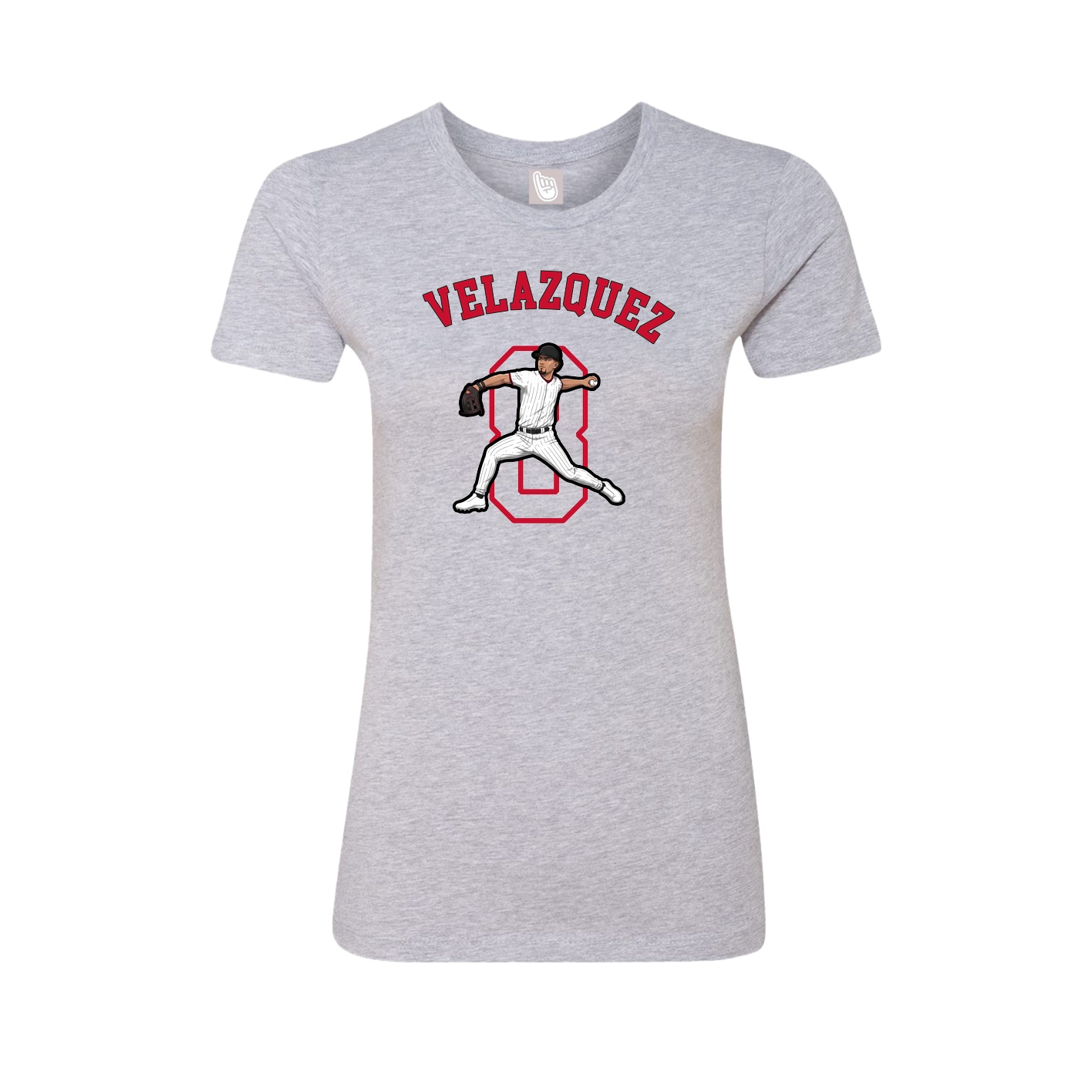 Fitted Women's Tee — Shirsey Arch in Grey