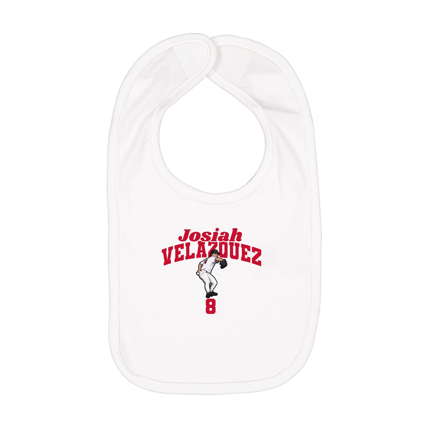 Infant Bib — Signature Arch in White