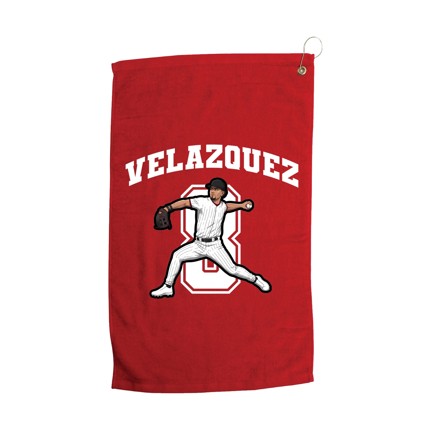 Golf Towel — Number in Red
