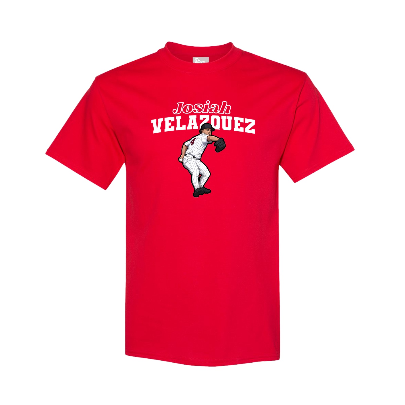 Youth Tee — Name Arch in Red