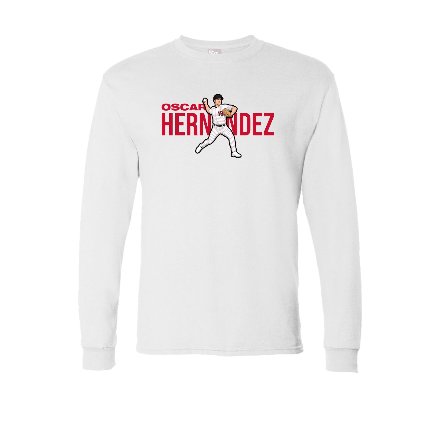 Long Sleeve Tee — Player Name in White
