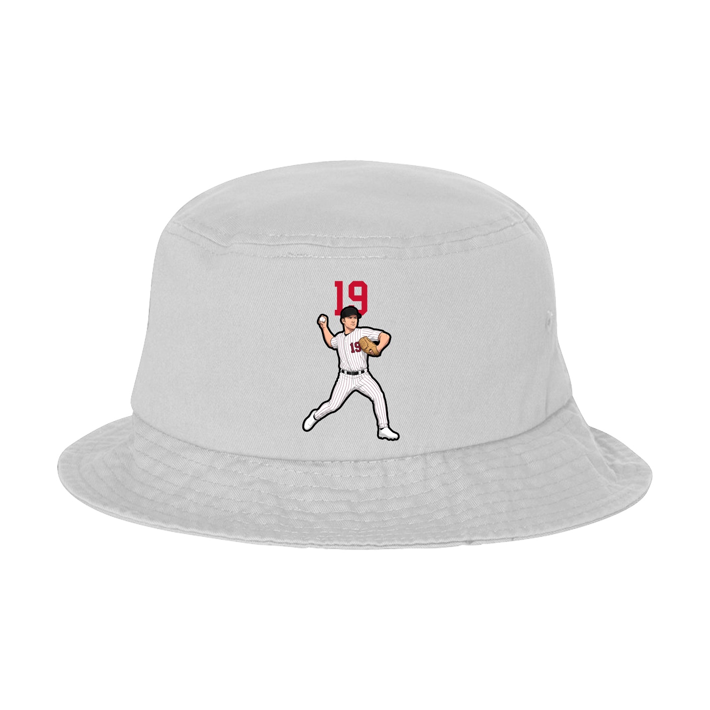 Bucket Cap — Number Top in White