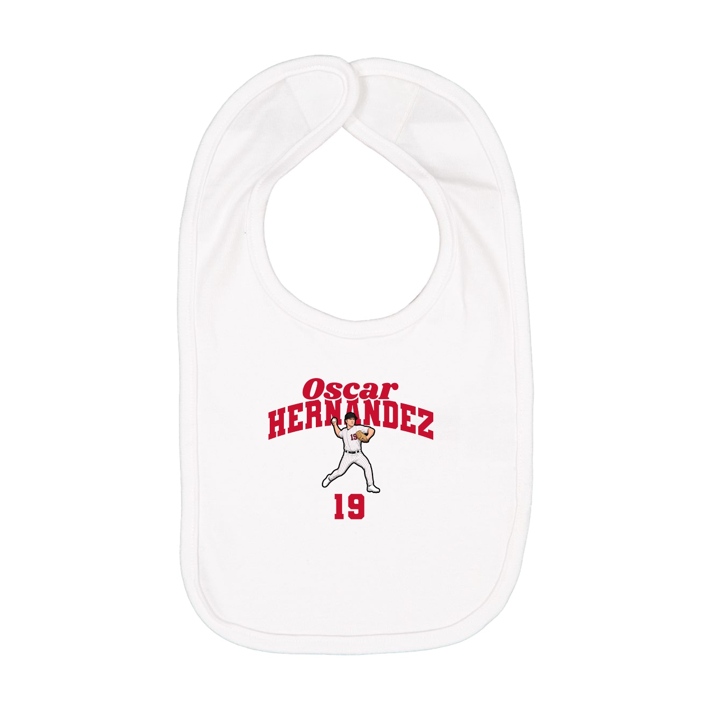 Infant Bib — Signature Arch in White