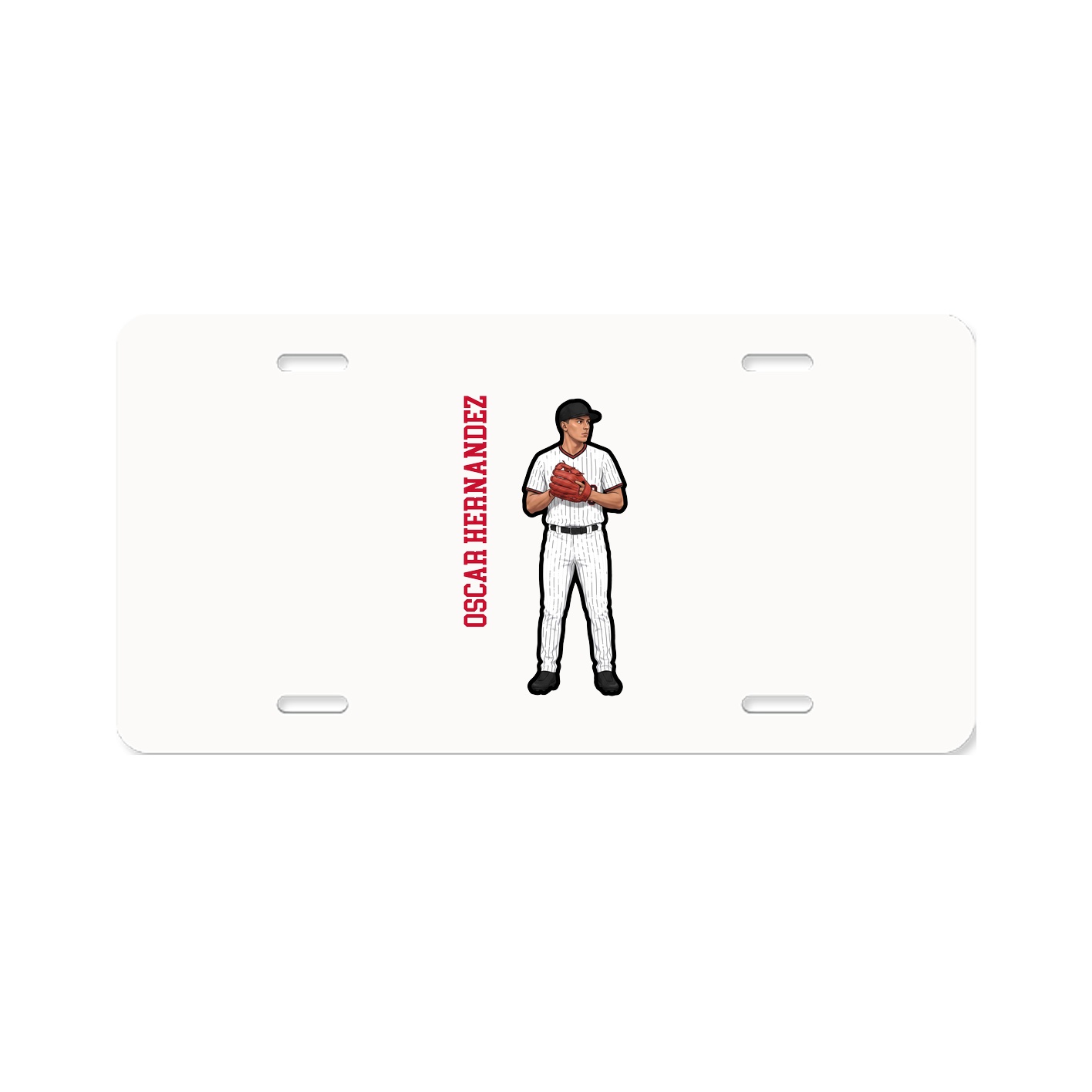 License Plate — Name Vertical in Classic