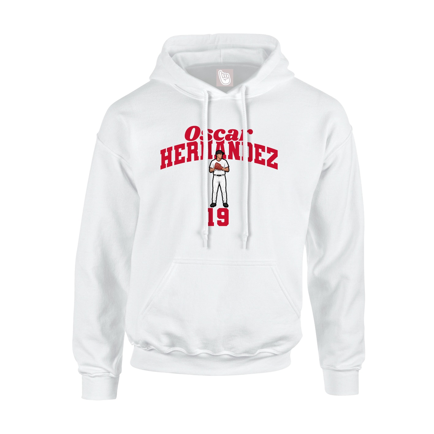 Hoodie — Signature Arch in White