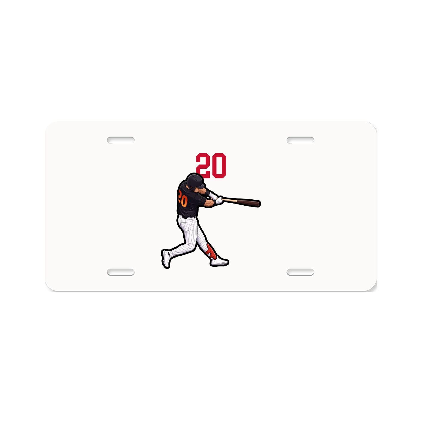 License Plate — Number Top in Classic