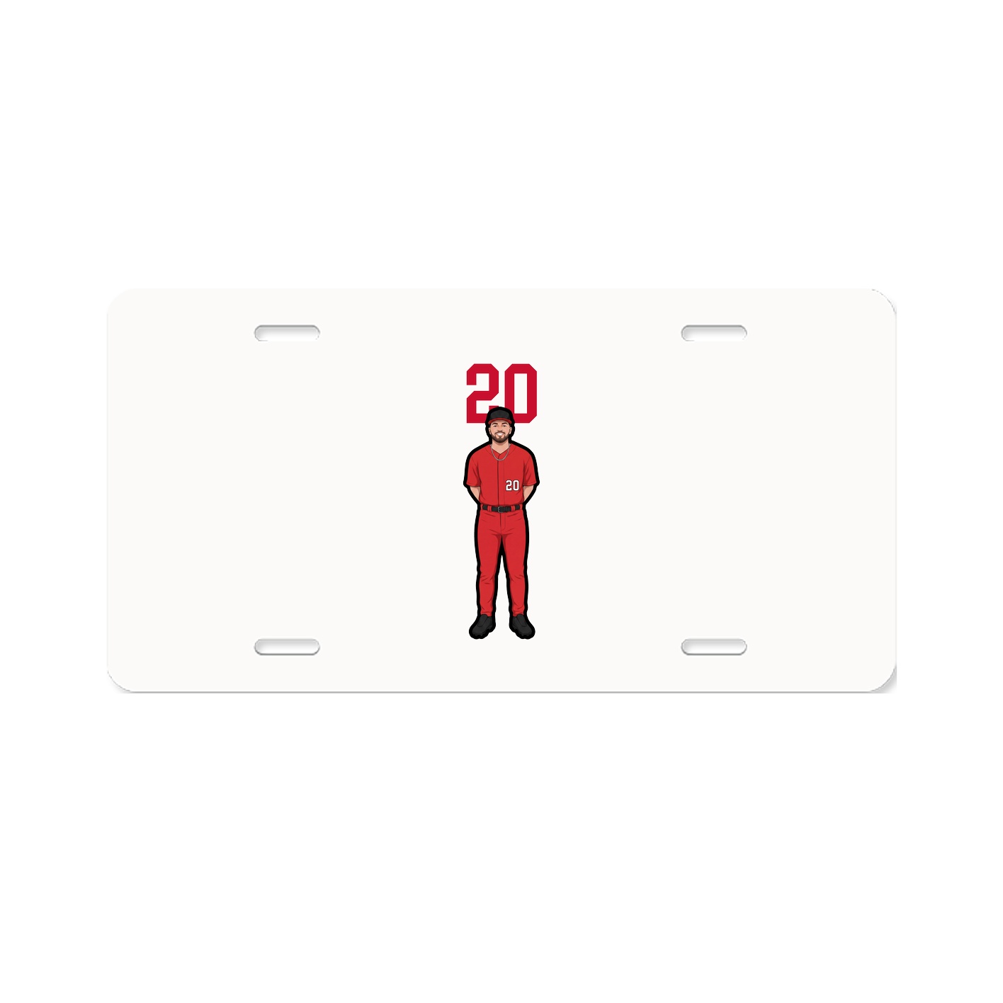 License Plate — Number Top in Classic