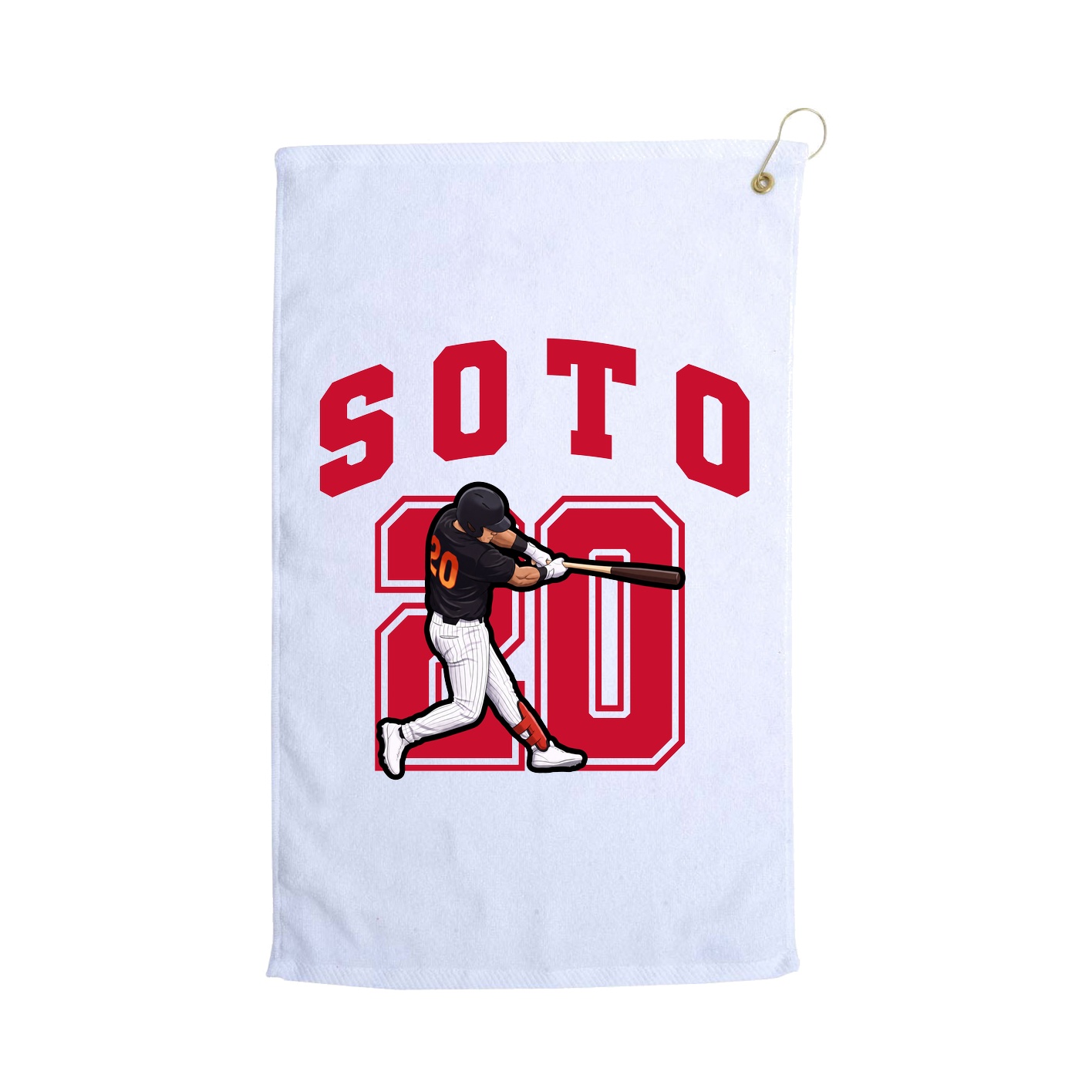 Golf Towel — Number in White
