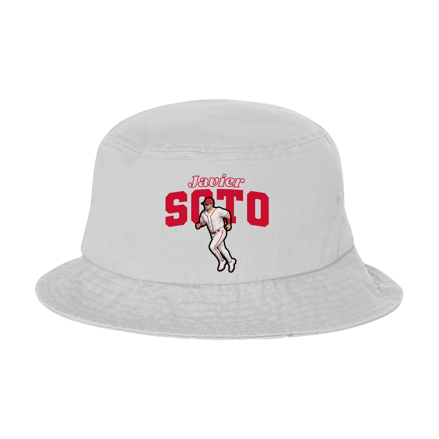 Bucket Cap — Name Arch in White