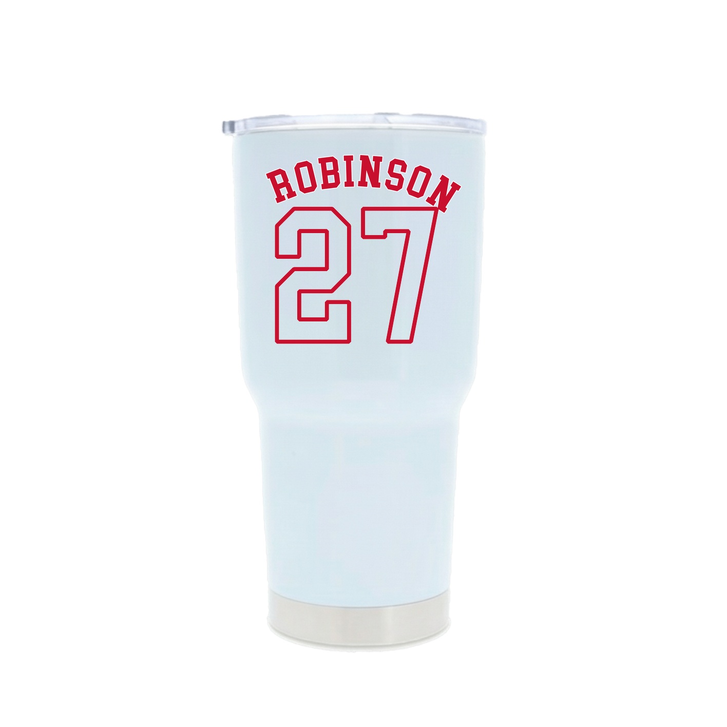 30oz Stainless Steel Tumbler — Shirsey Arch in White