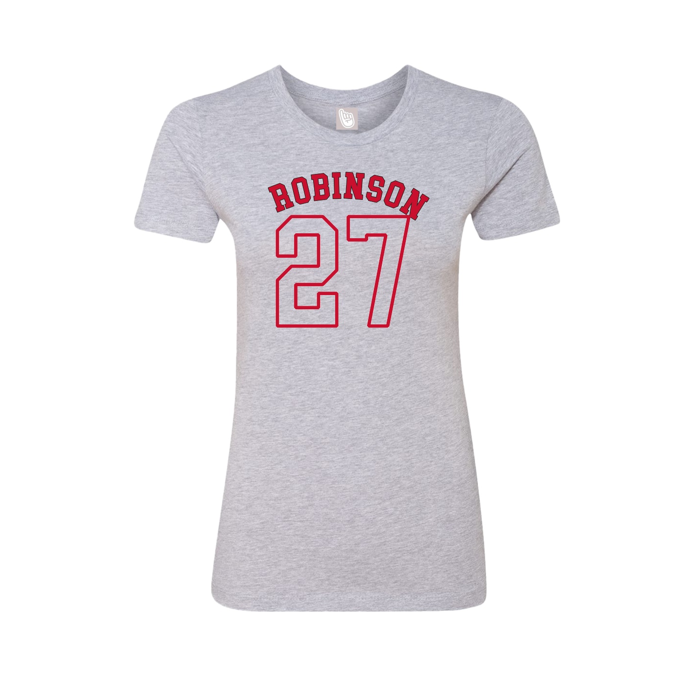 Fitted Women's Tee — Shirsey Arch in Grey