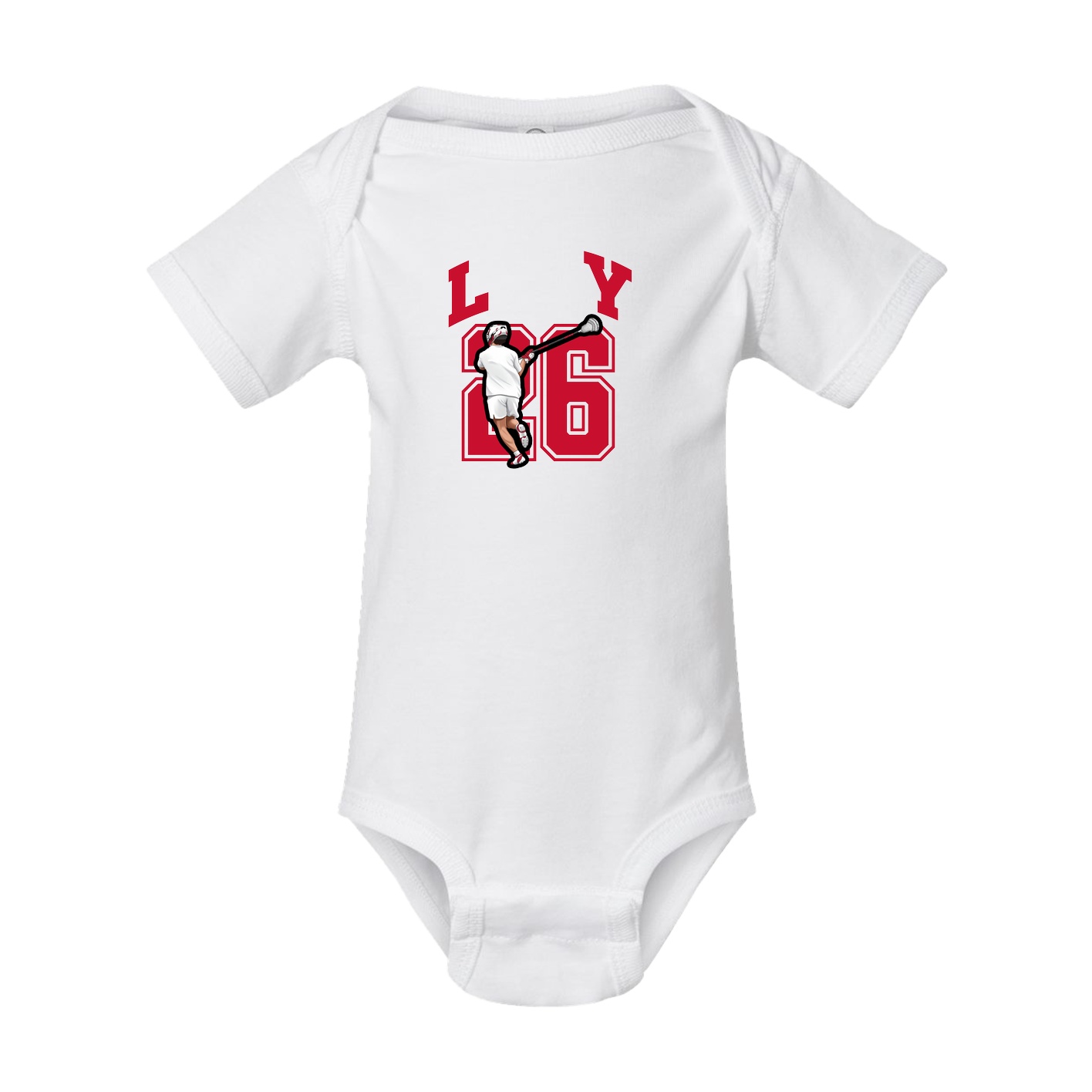 Baby Onesie — Number in White