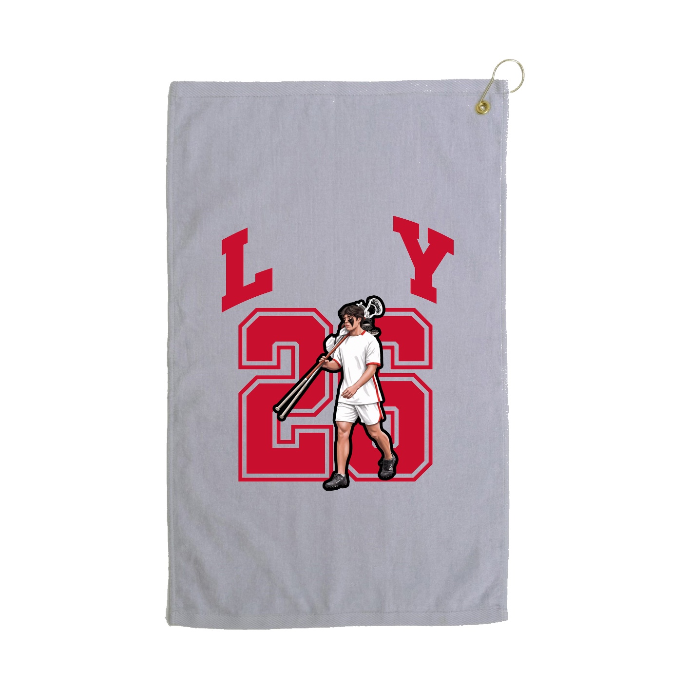 Golf Towel — Number in Grey