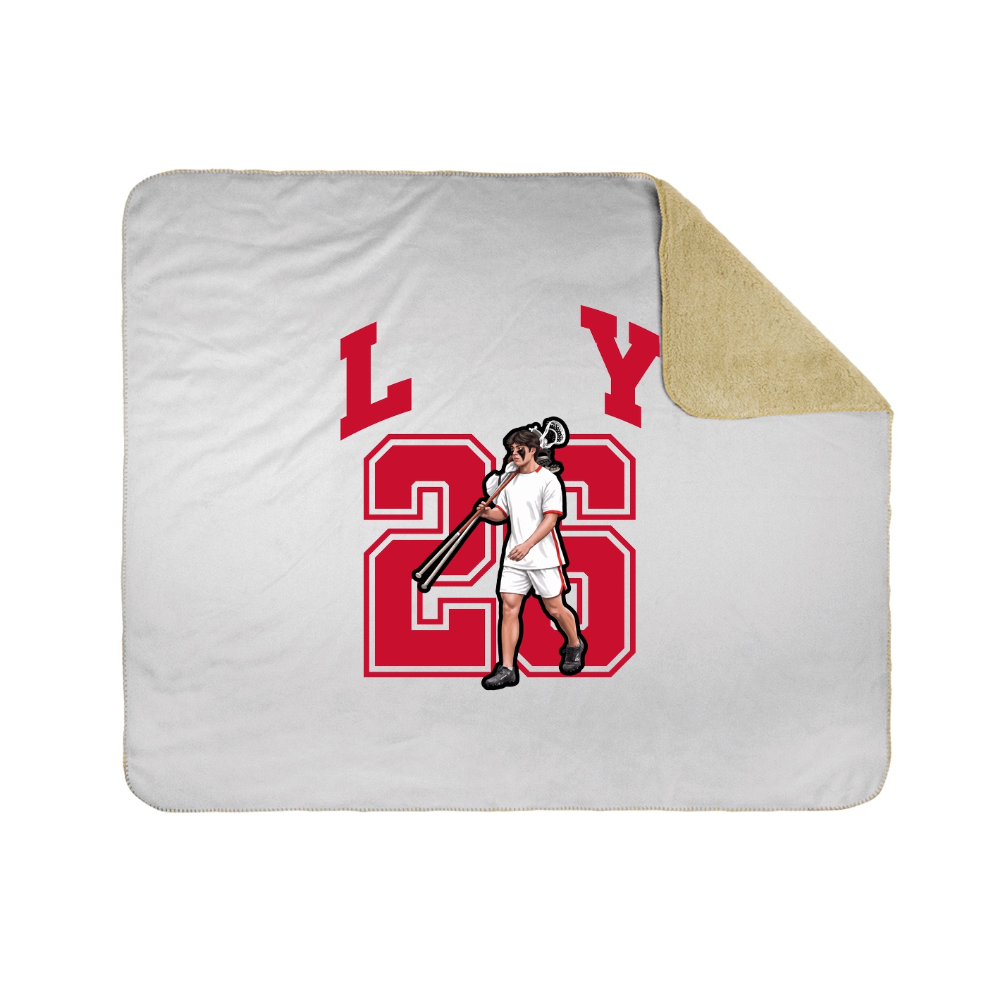 Throw Blanket — Number in White