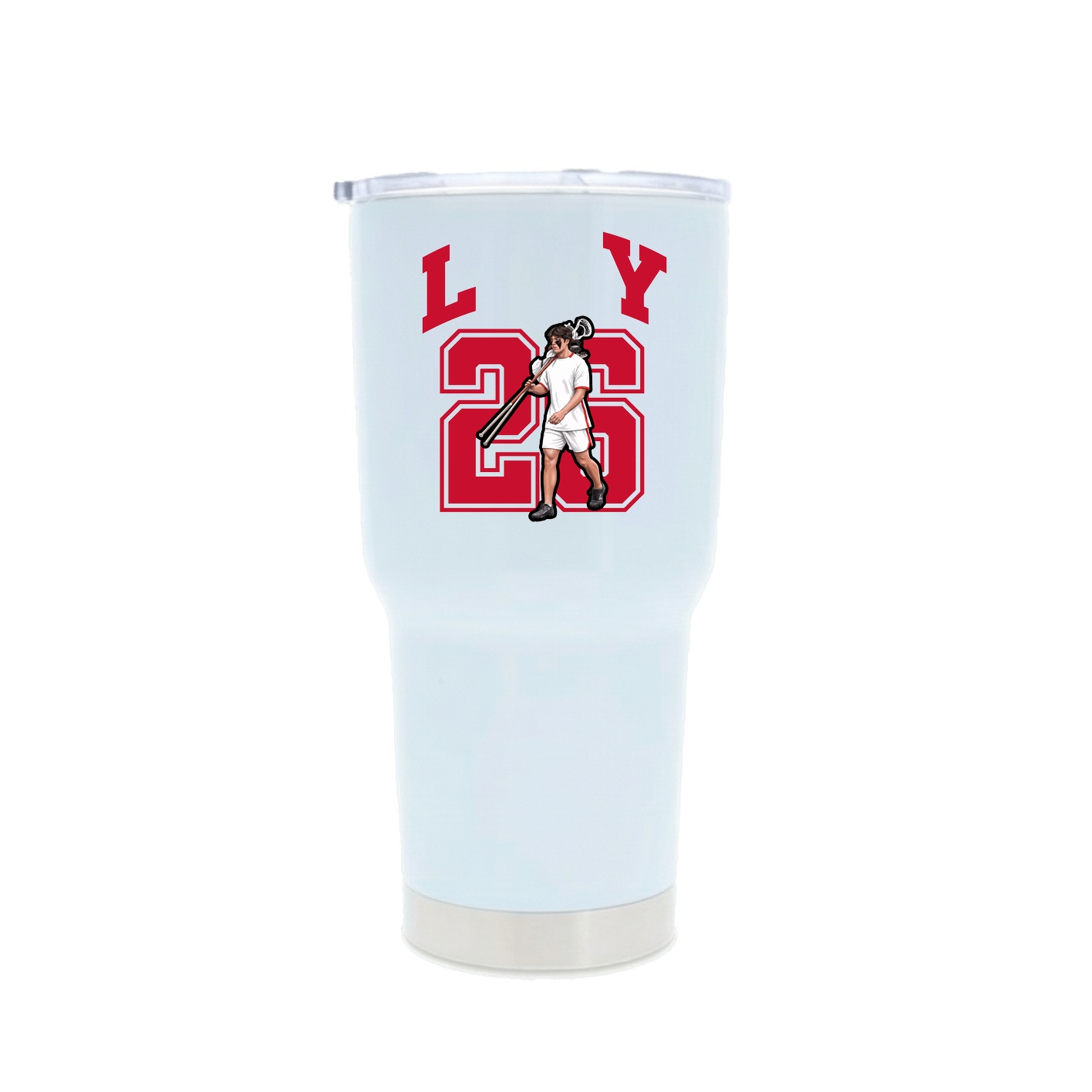 30oz Stainless Steel Tumbler — Number in White