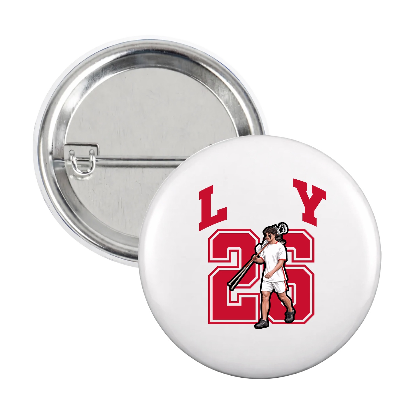 Game Day Button — Number in White