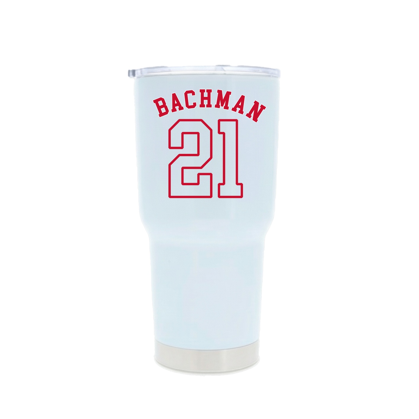 30oz Stainless Steel Tumbler — Shirsey Arch in White
