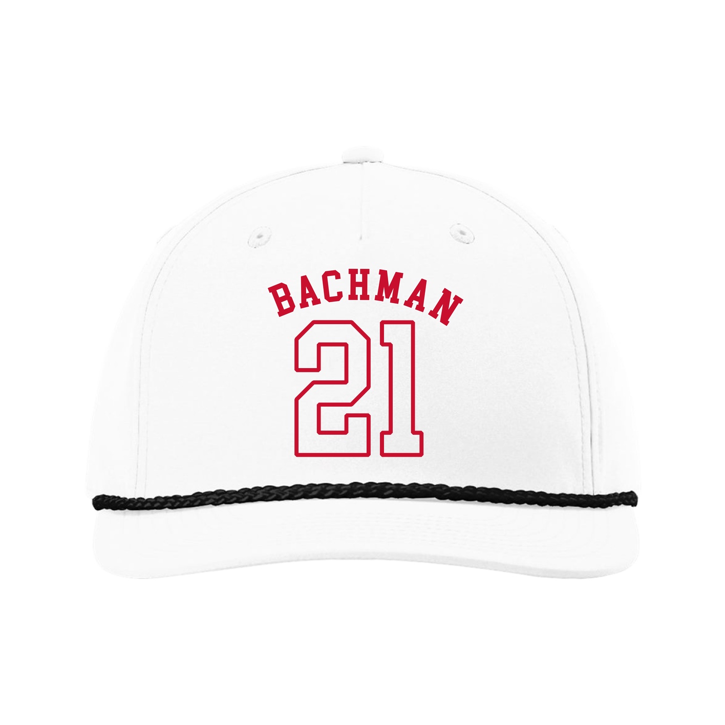 Five-Panel Classic Rope Cap — Shirsey Arch in White