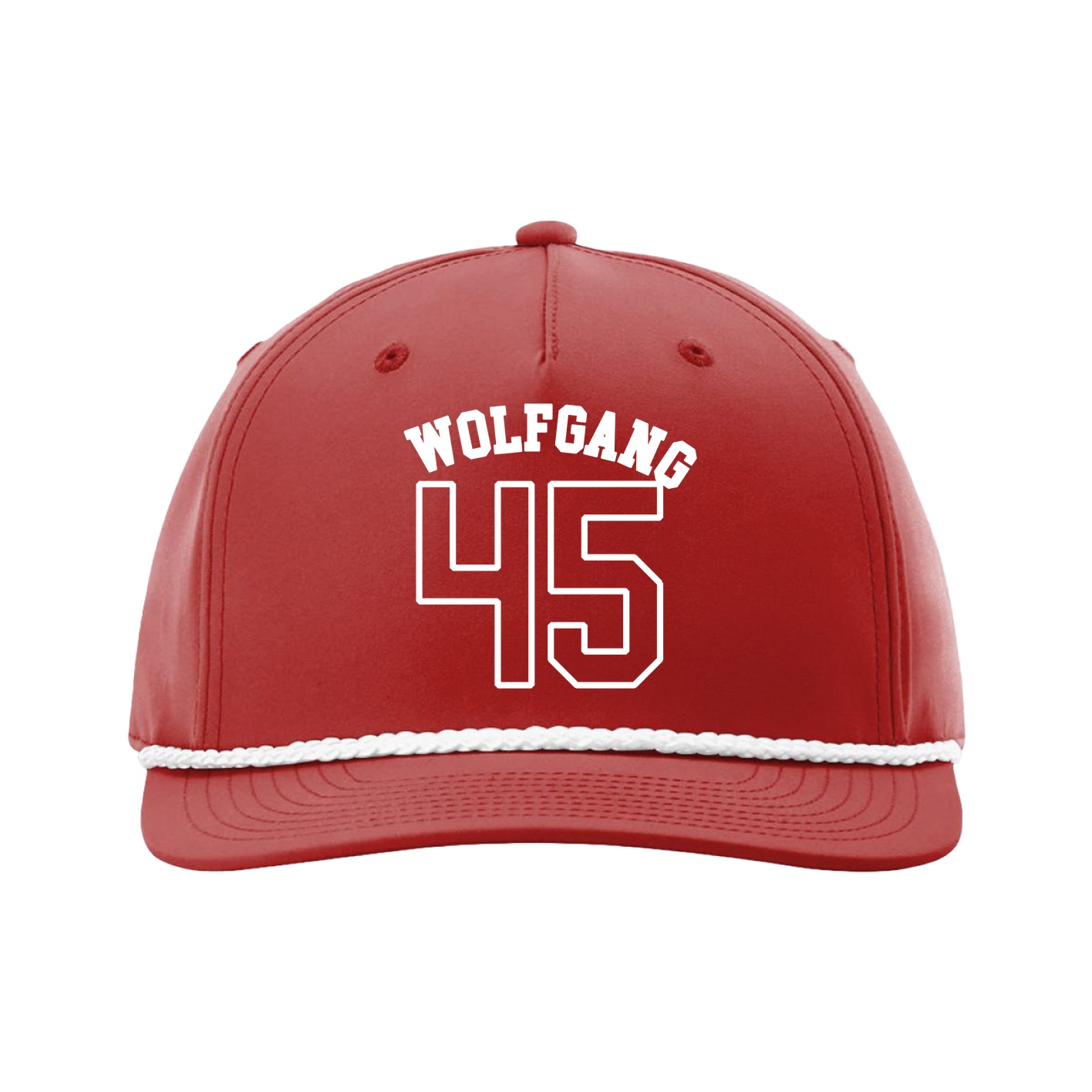 Five-Panel Classic Rope Cap — Shirsey Arch in Red