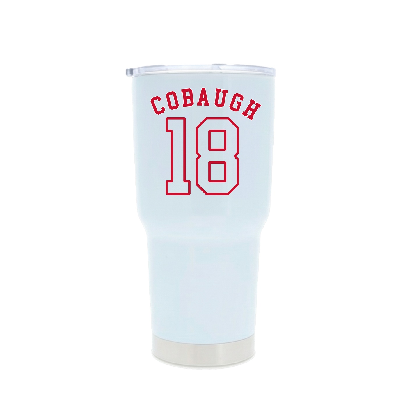 30oz Stainless Steel Tumbler — Shirsey Arch in White