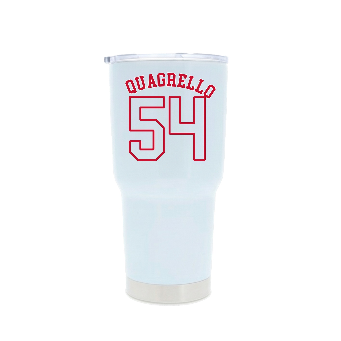 30oz Stainless Steel Tumbler — Shirsey Arch in White
