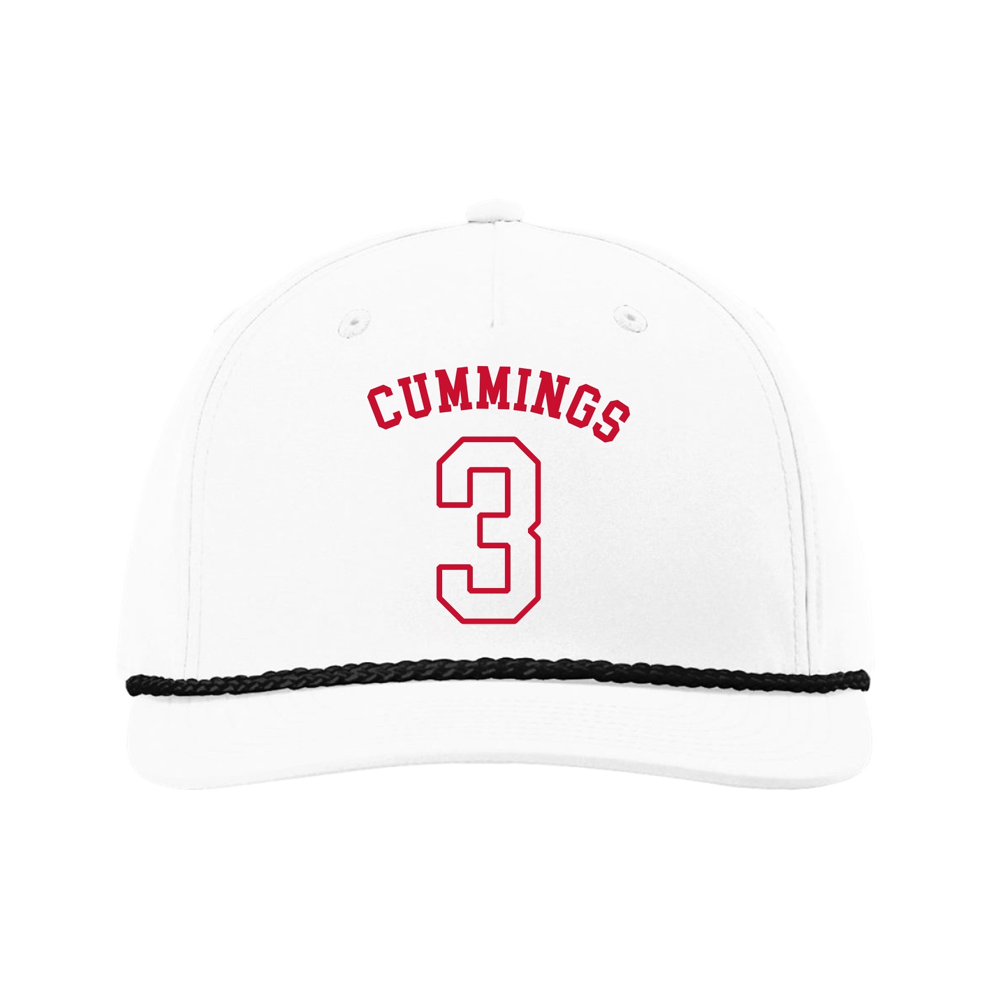 Five-Panel Classic Rope Cap — Shirsey Arch in White