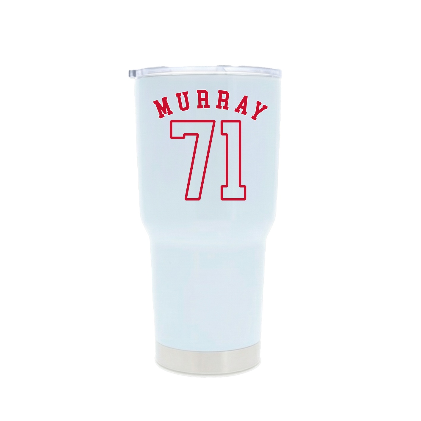 30oz Stainless Steel Tumbler — Shirsey Arch in White