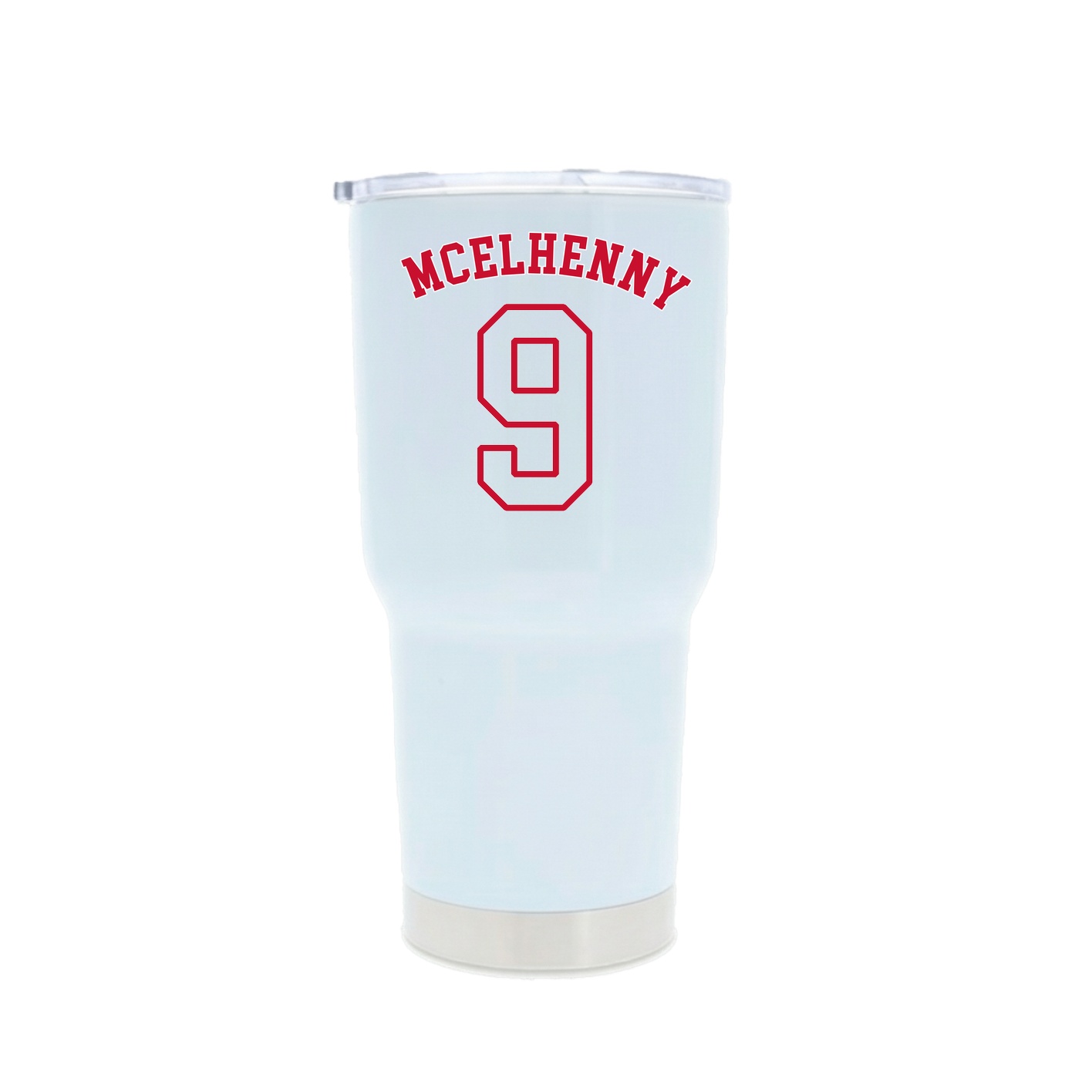 30oz Stainless Steel Tumbler — Shirsey Arch in White