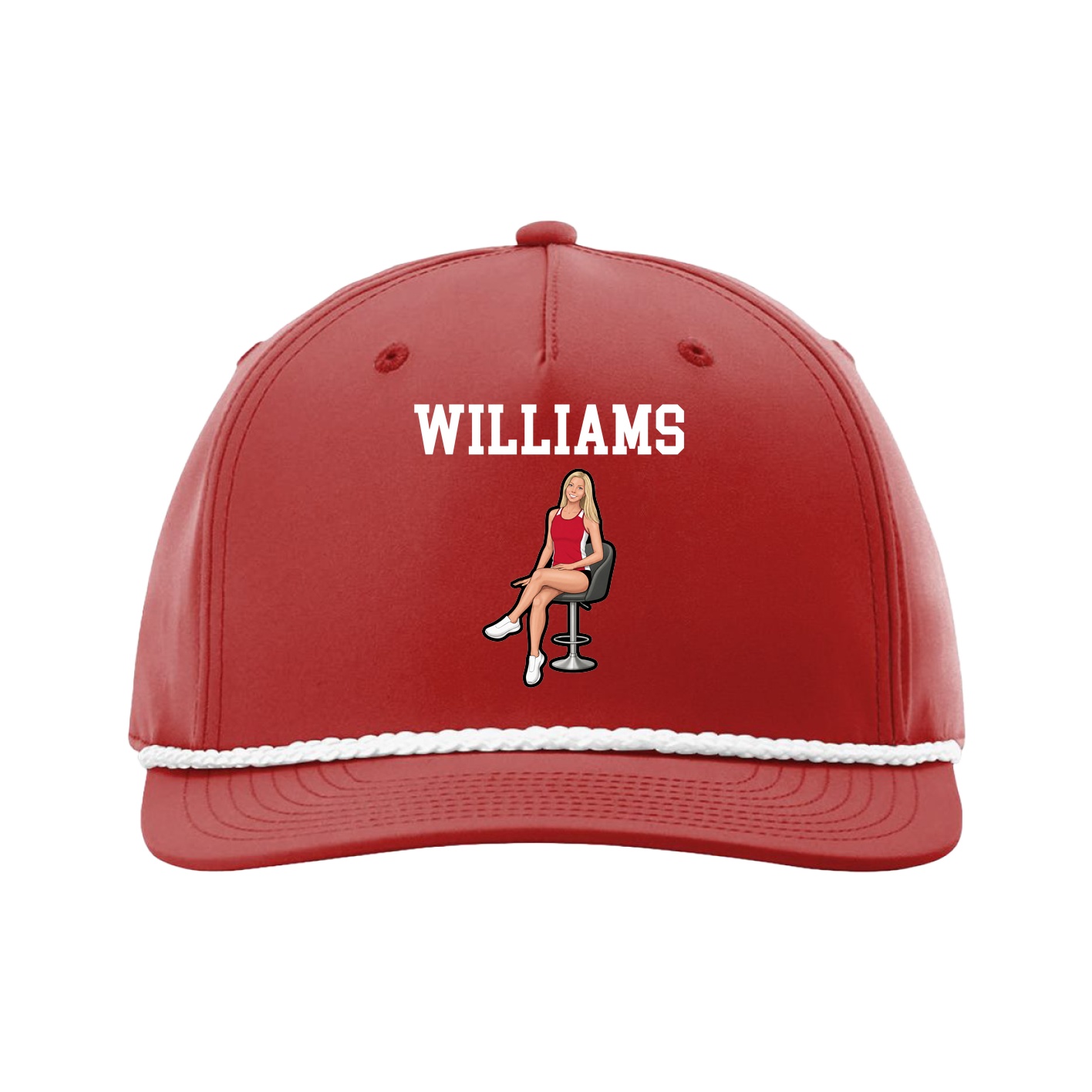 Five-Panel Classic Rope Cap — Shirsey in Red
