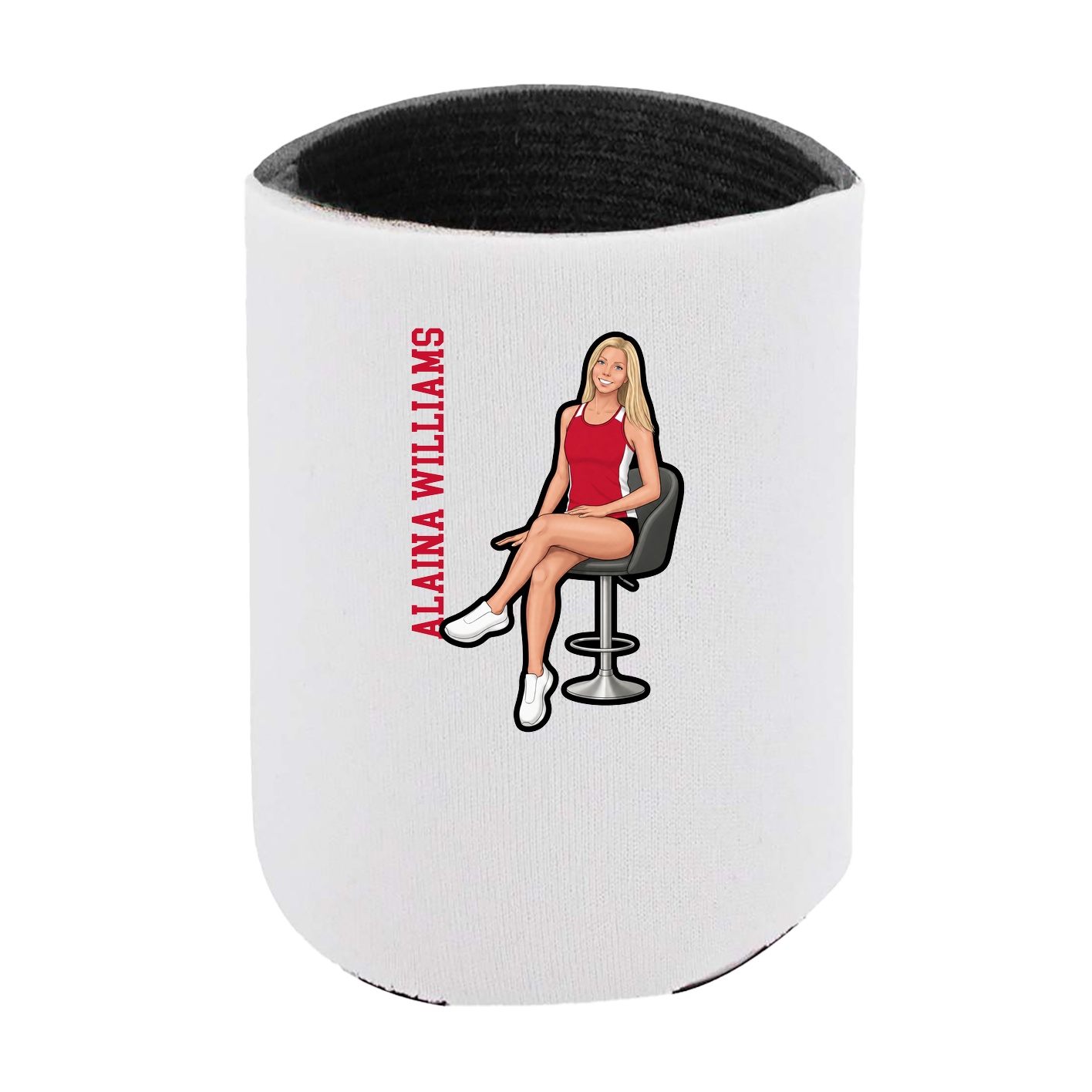 Can Holder — Name Vertical in White