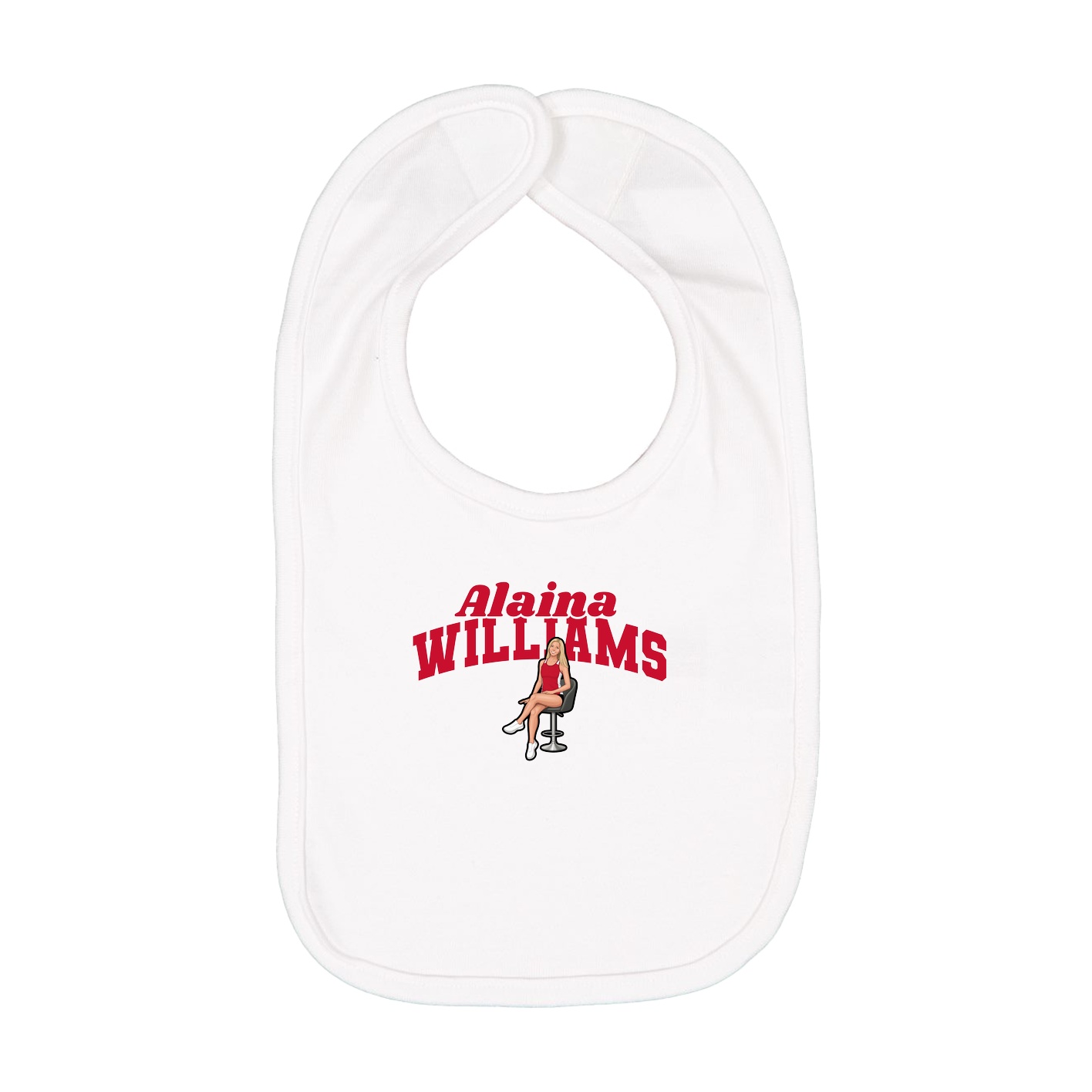 Infant Bib — Signature Arch in White