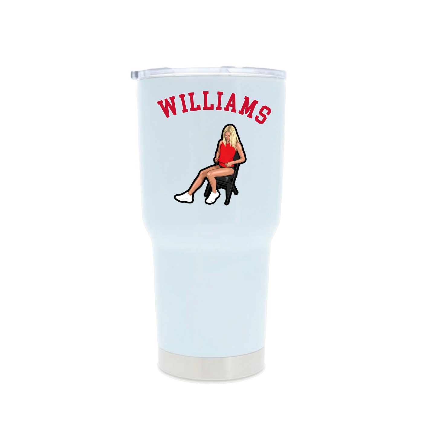 30oz Stainless Steel Tumbler — Shirsey Arch in White