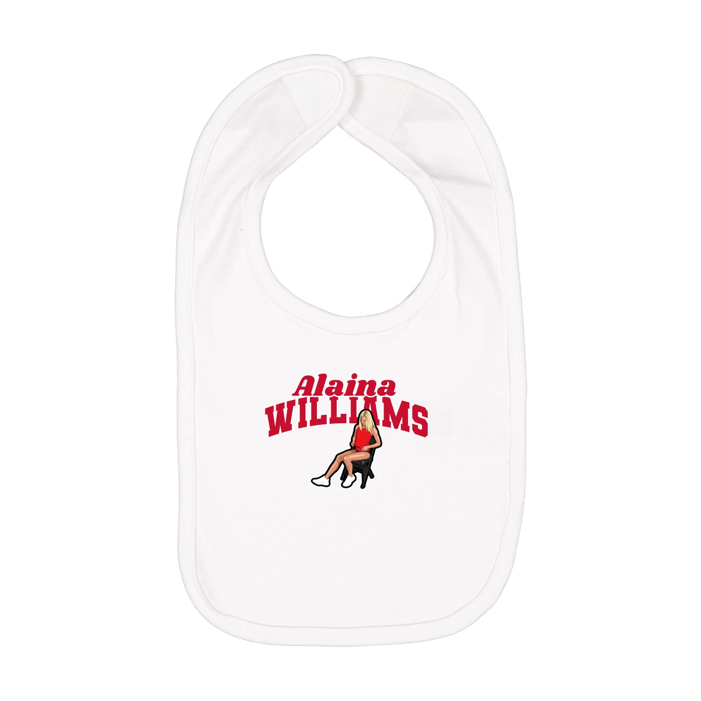 Infant Bib — Signature Arch in White