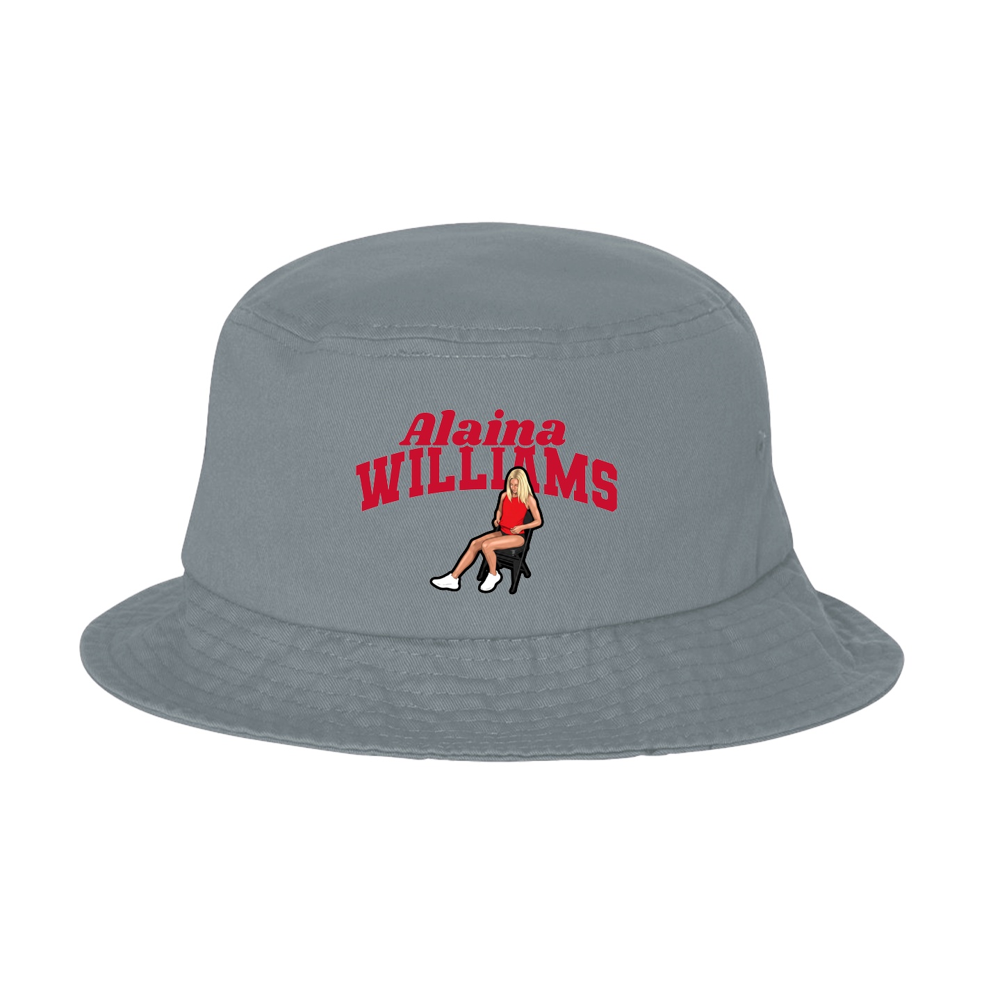 Bucket Cap — Signature Arch in Grey