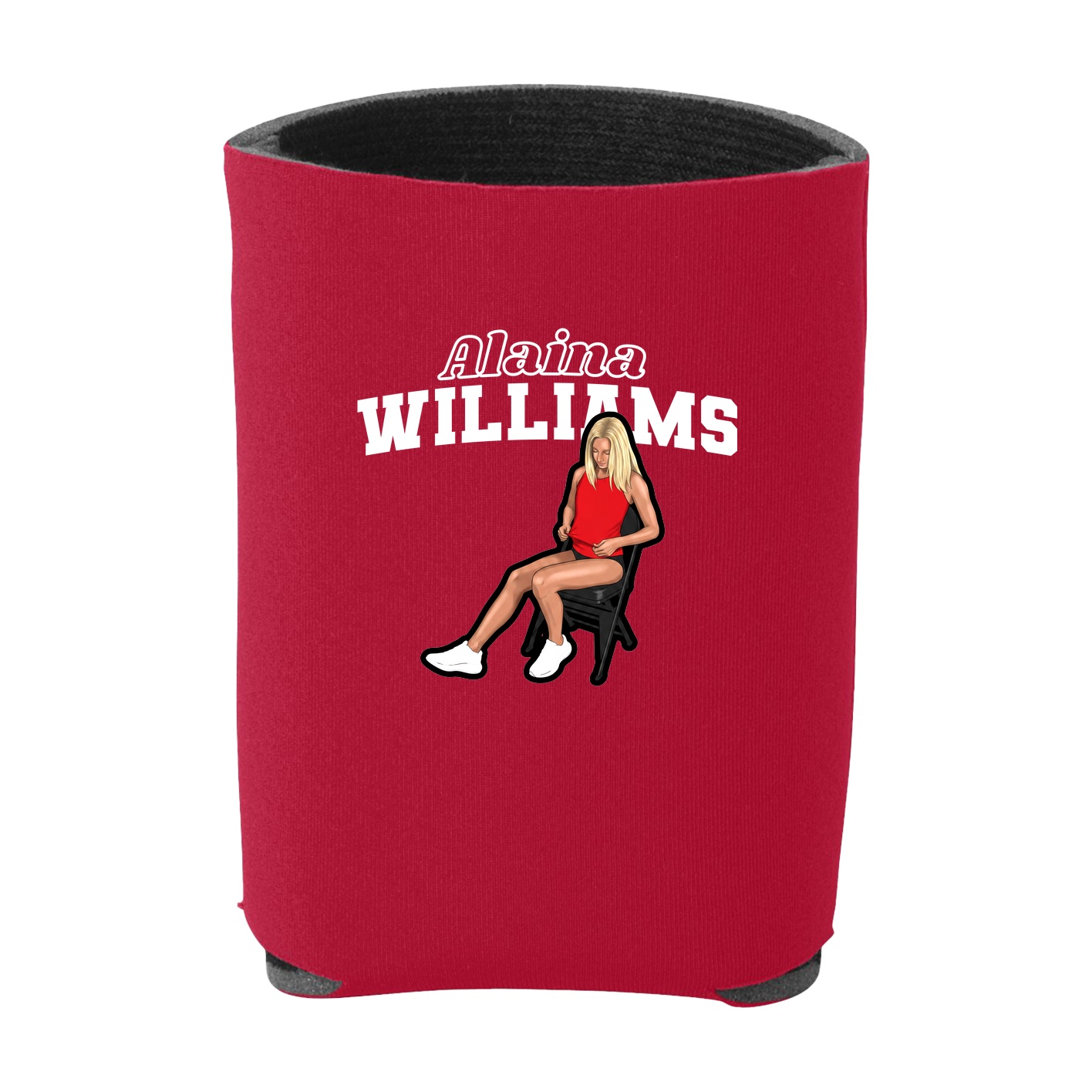 Can Holder — Name Arch in Red