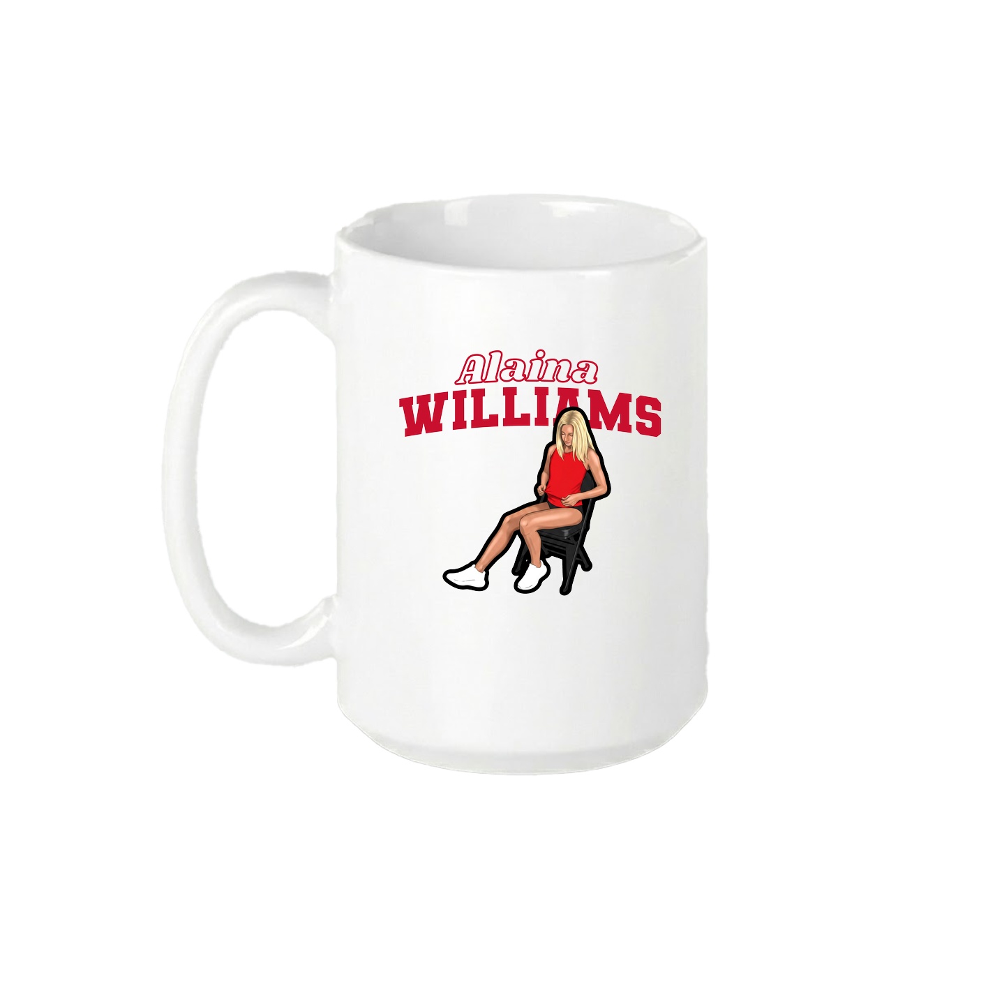15oz Coffee Mug — Name Arch in White