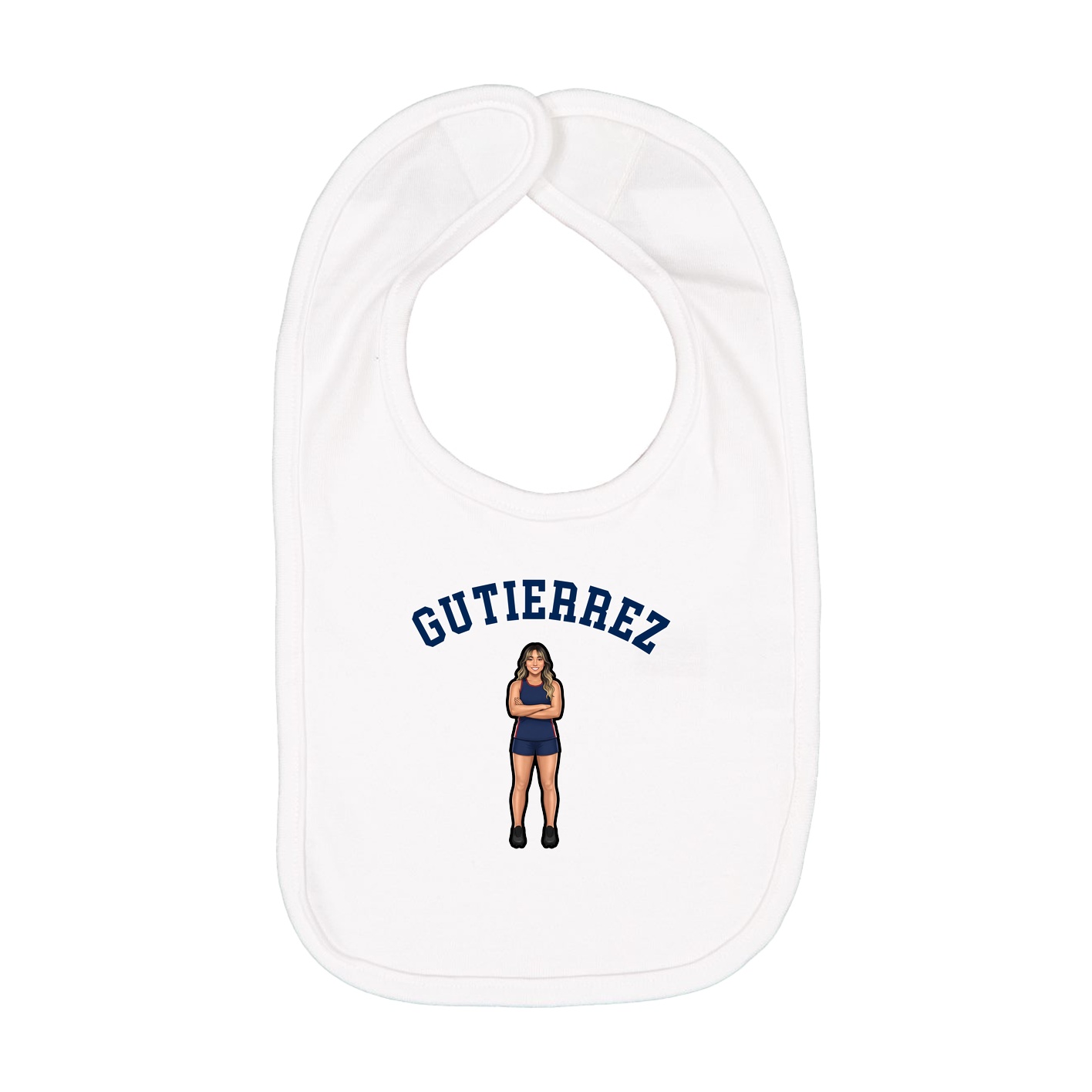 Infant Bib — Shirsey Arch in White