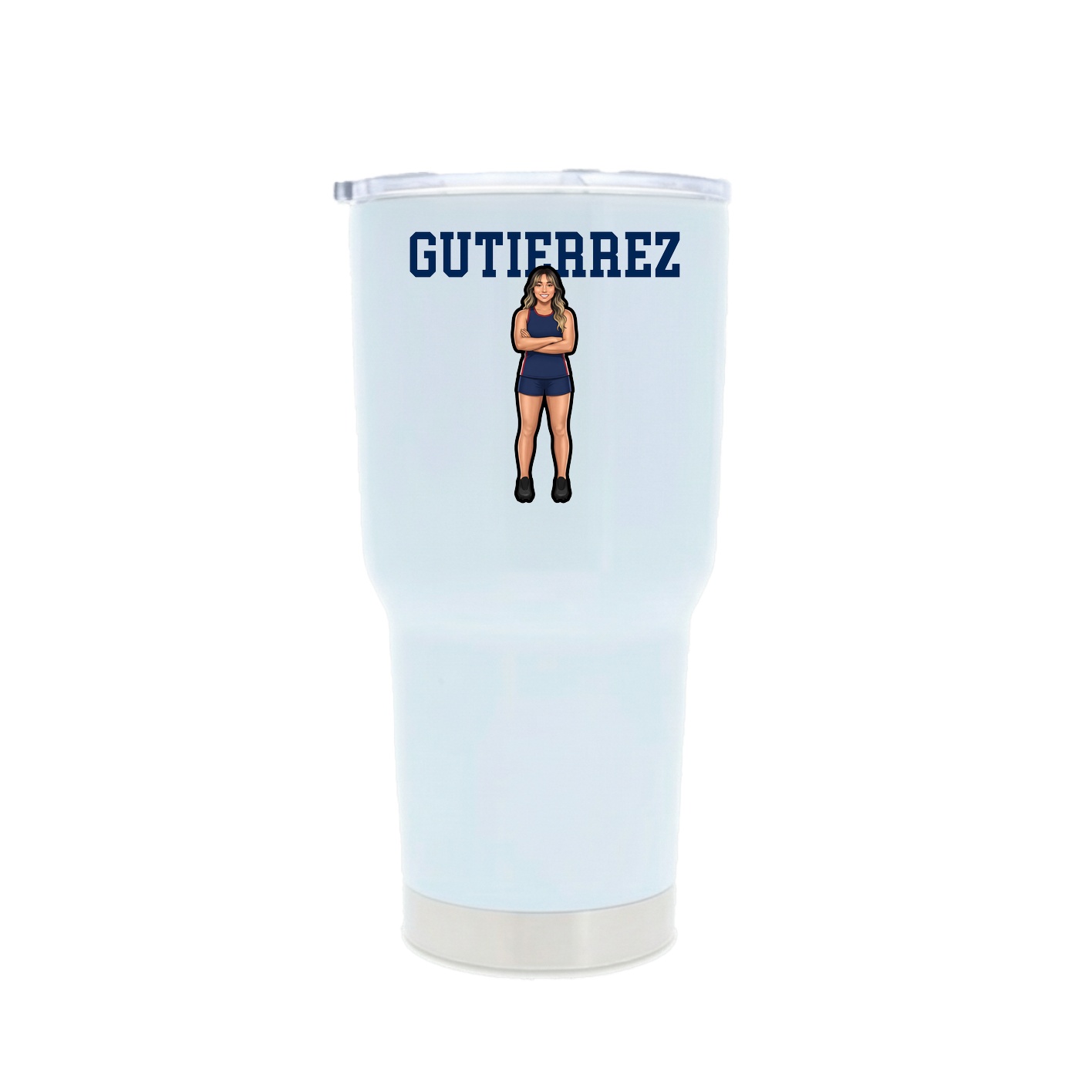 30oz Stainless Steel Tumbler — Shirsey in White