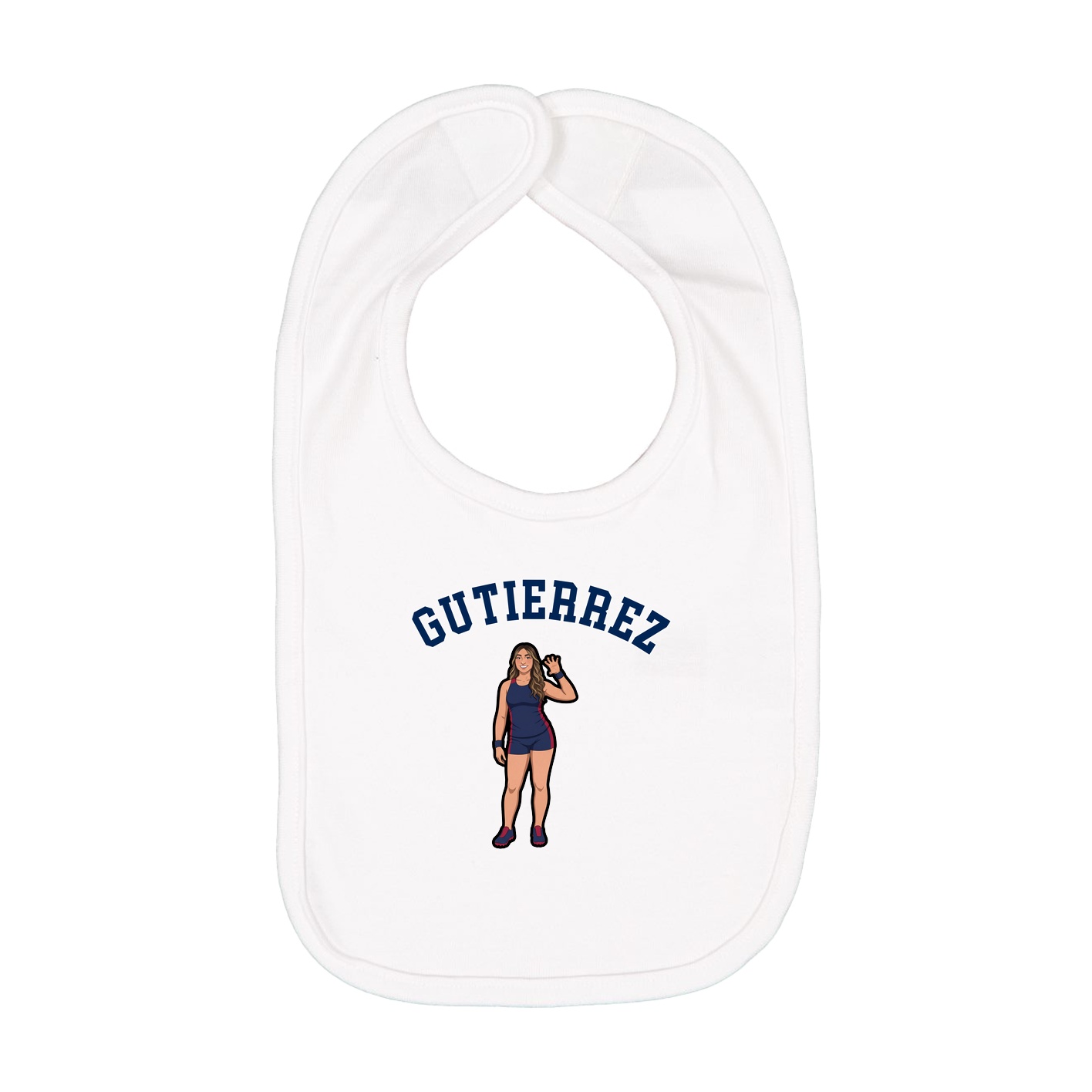 Infant Bib — Shirsey Arch in White