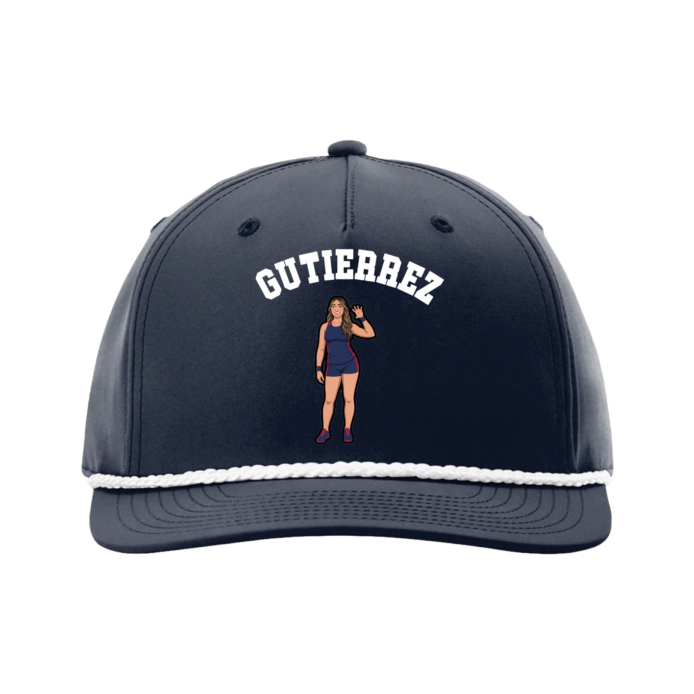 Five-Panel Classic Rope Cap — Shirsey Arch in Navy