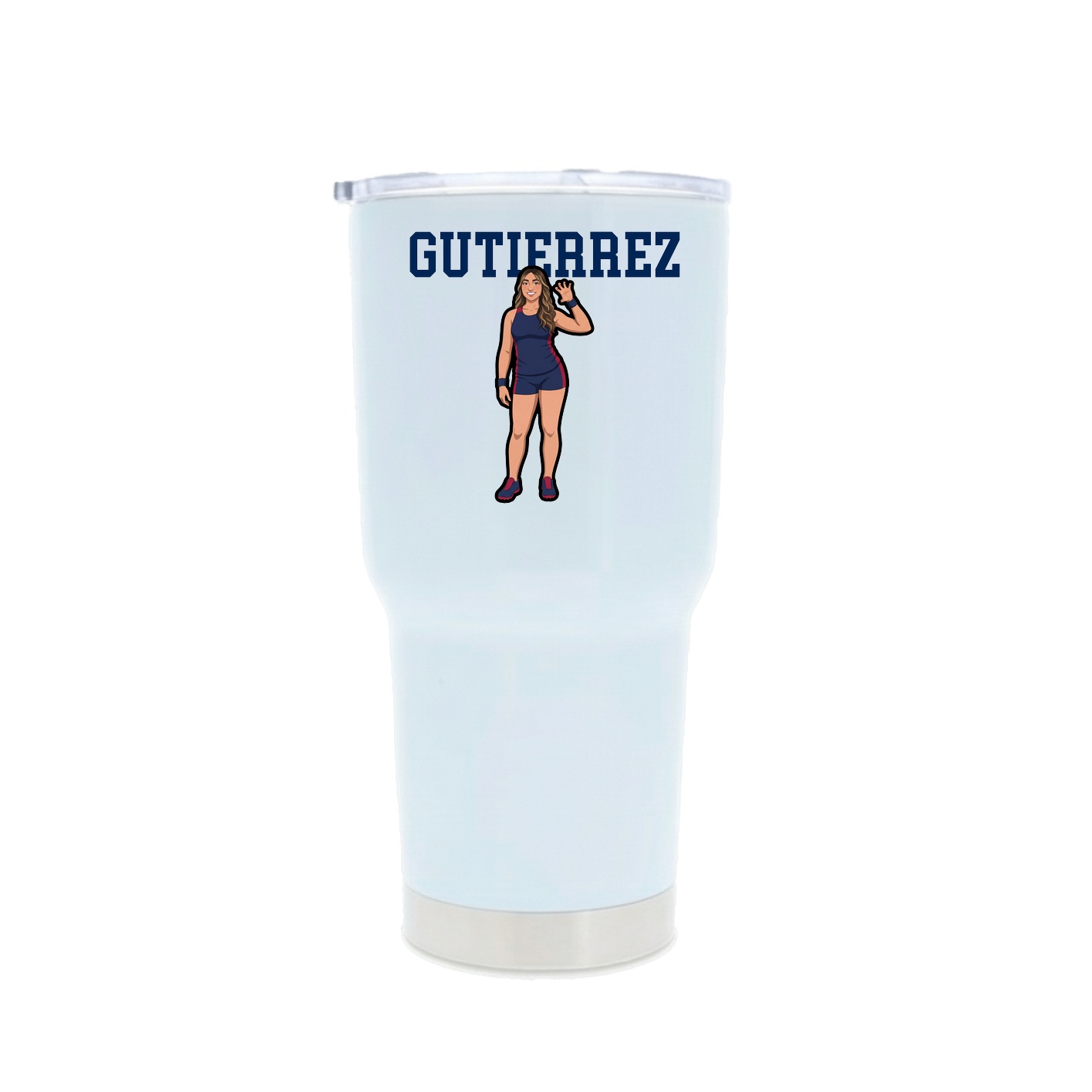 30oz Stainless Steel Tumbler — Shirsey in White