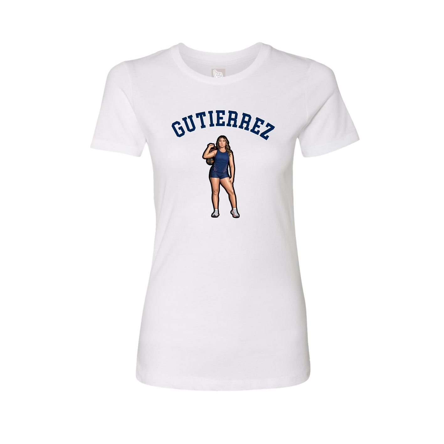 Fitted Women's Tee — Shirsey Arch in White