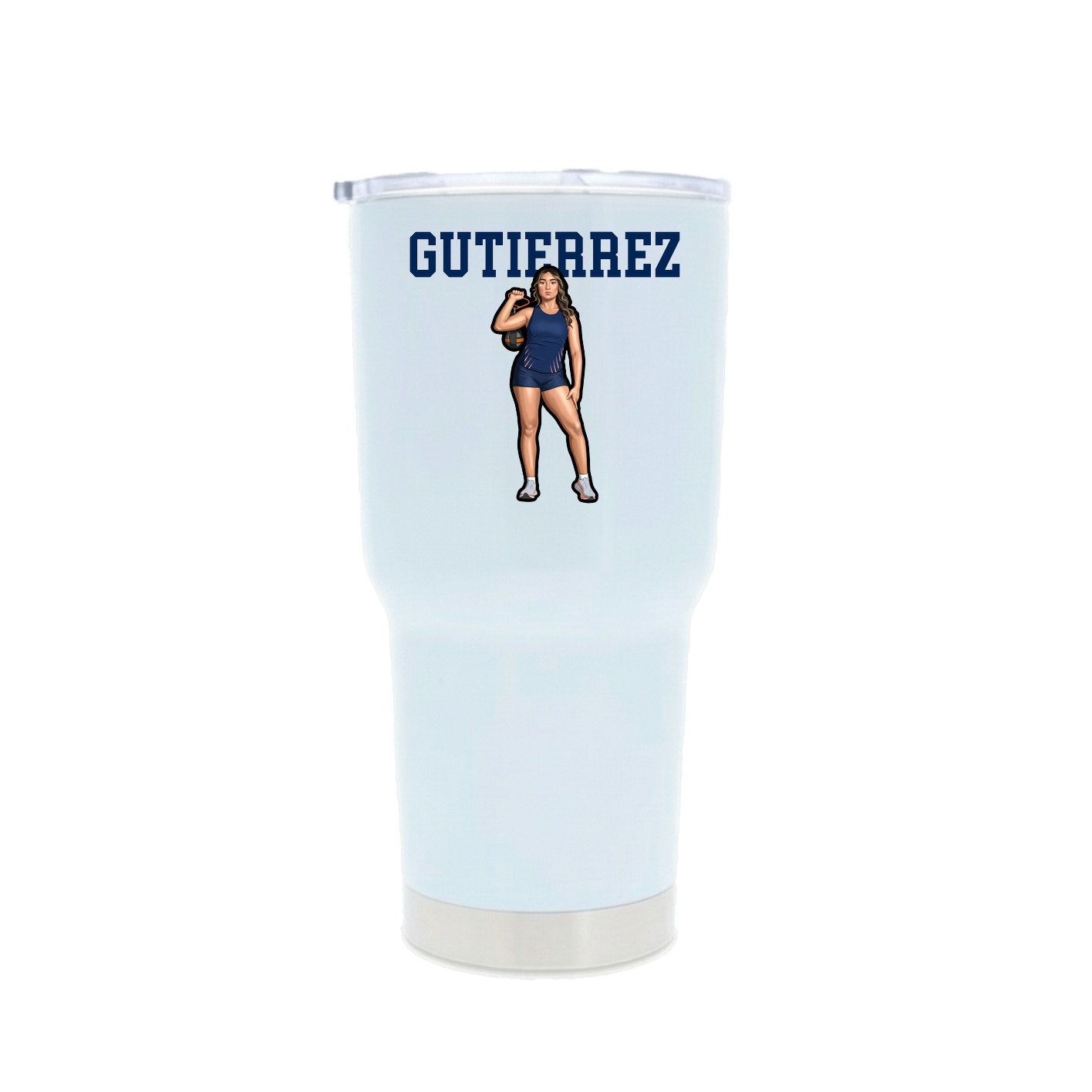 30oz Stainless Steel Tumbler — Shirsey in White