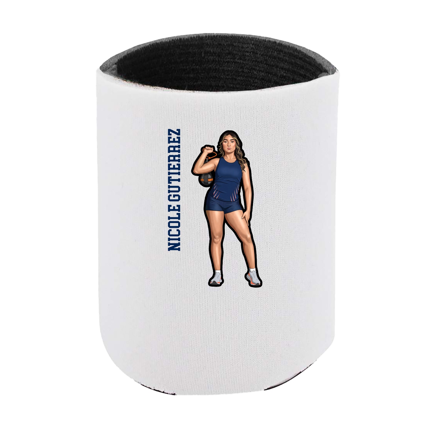 Can Holder — Name Vertical in White
