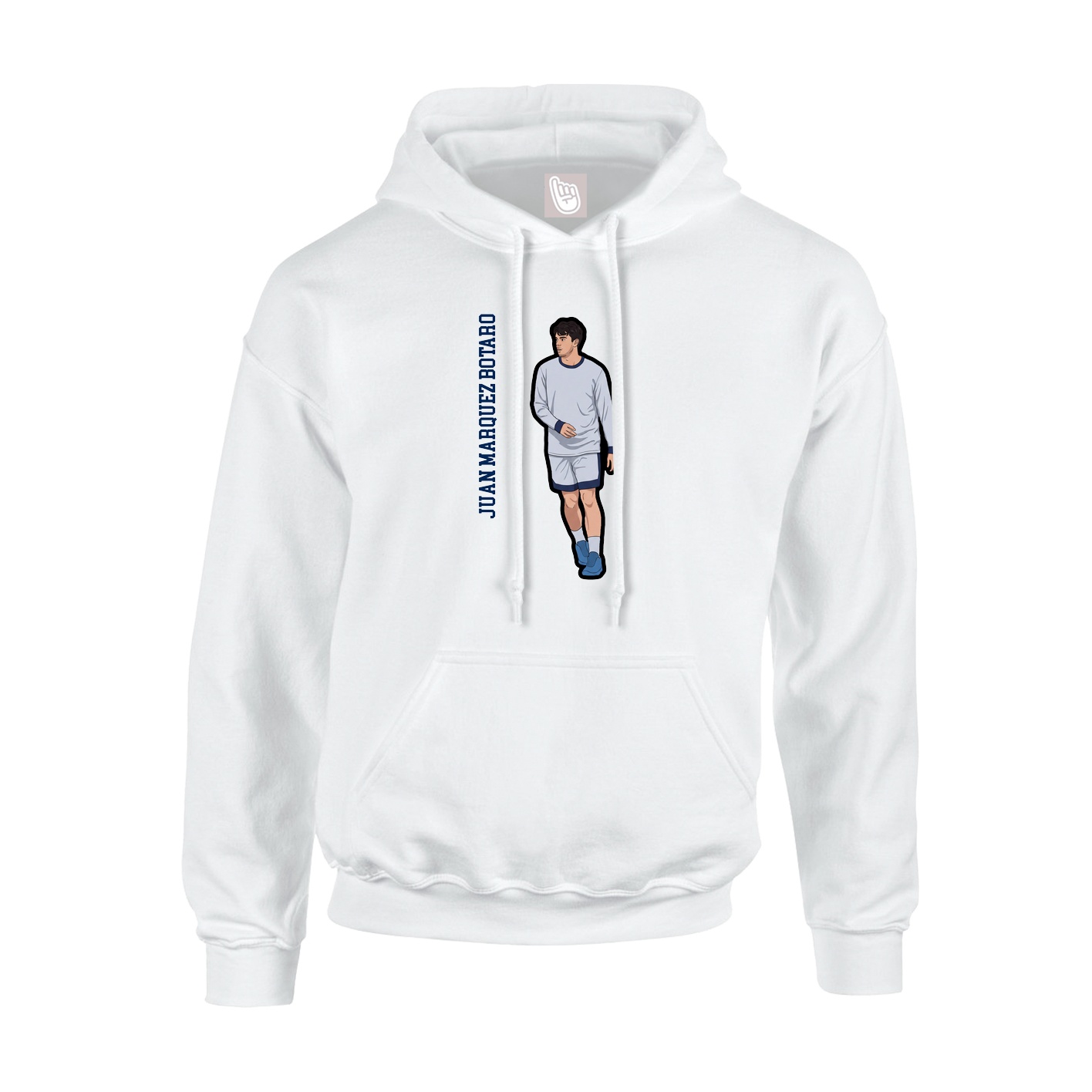 Hoodie — Name Vertical in White
