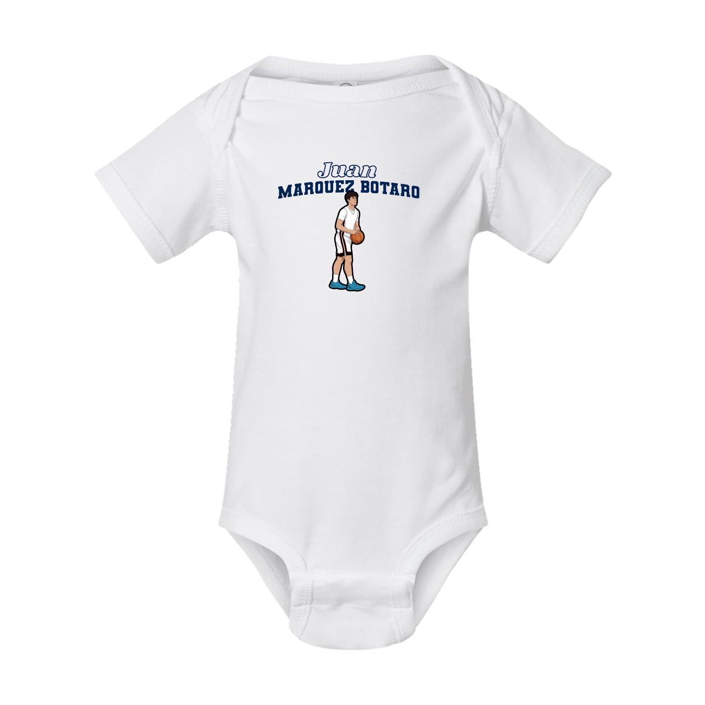 Baby Onesie — Name Arch in White