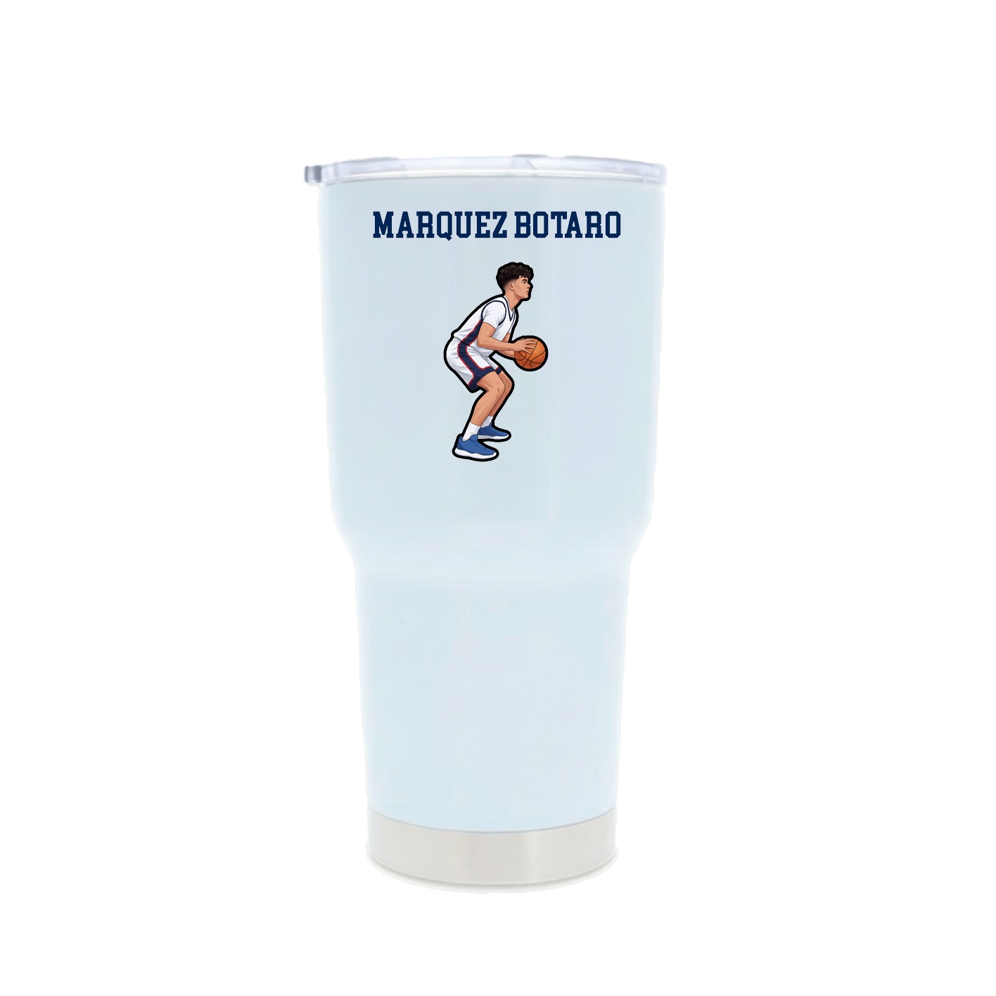 30oz Stainless Steel Tumbler — Shirsey in White